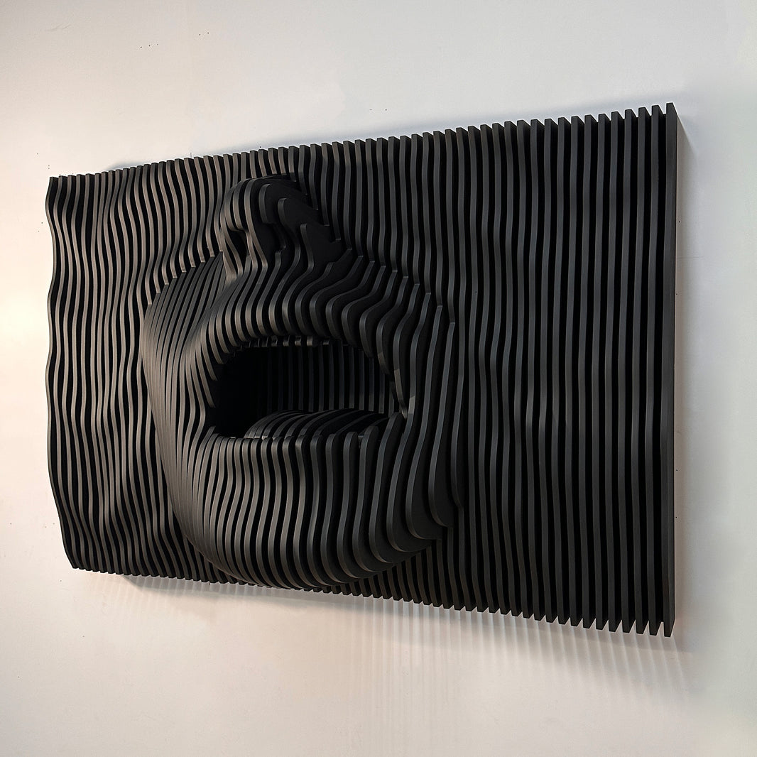 3D Parametric Wall, Abstract 3d Wall art, Parametric shelves