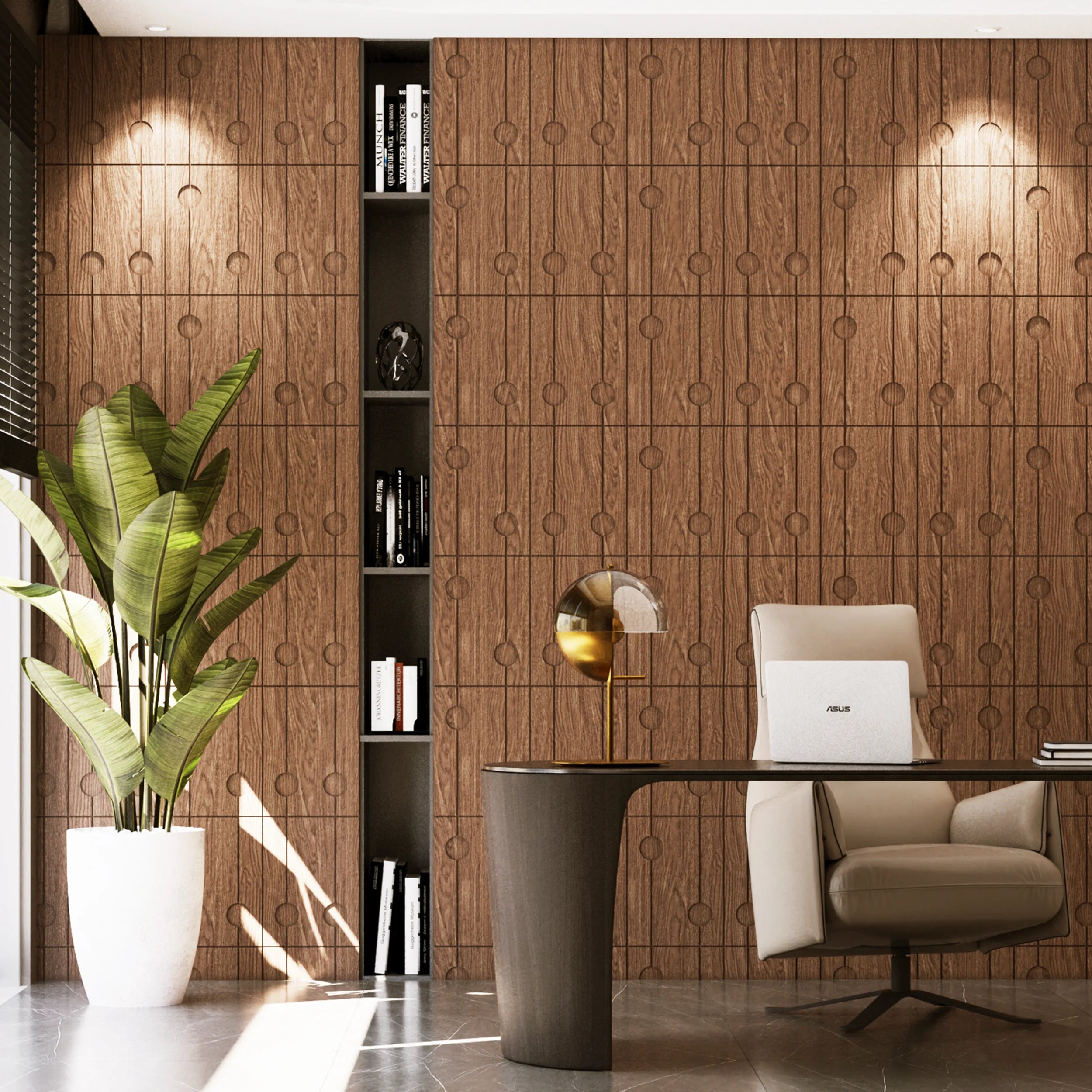 Linon 3D Wooden Wall Tile