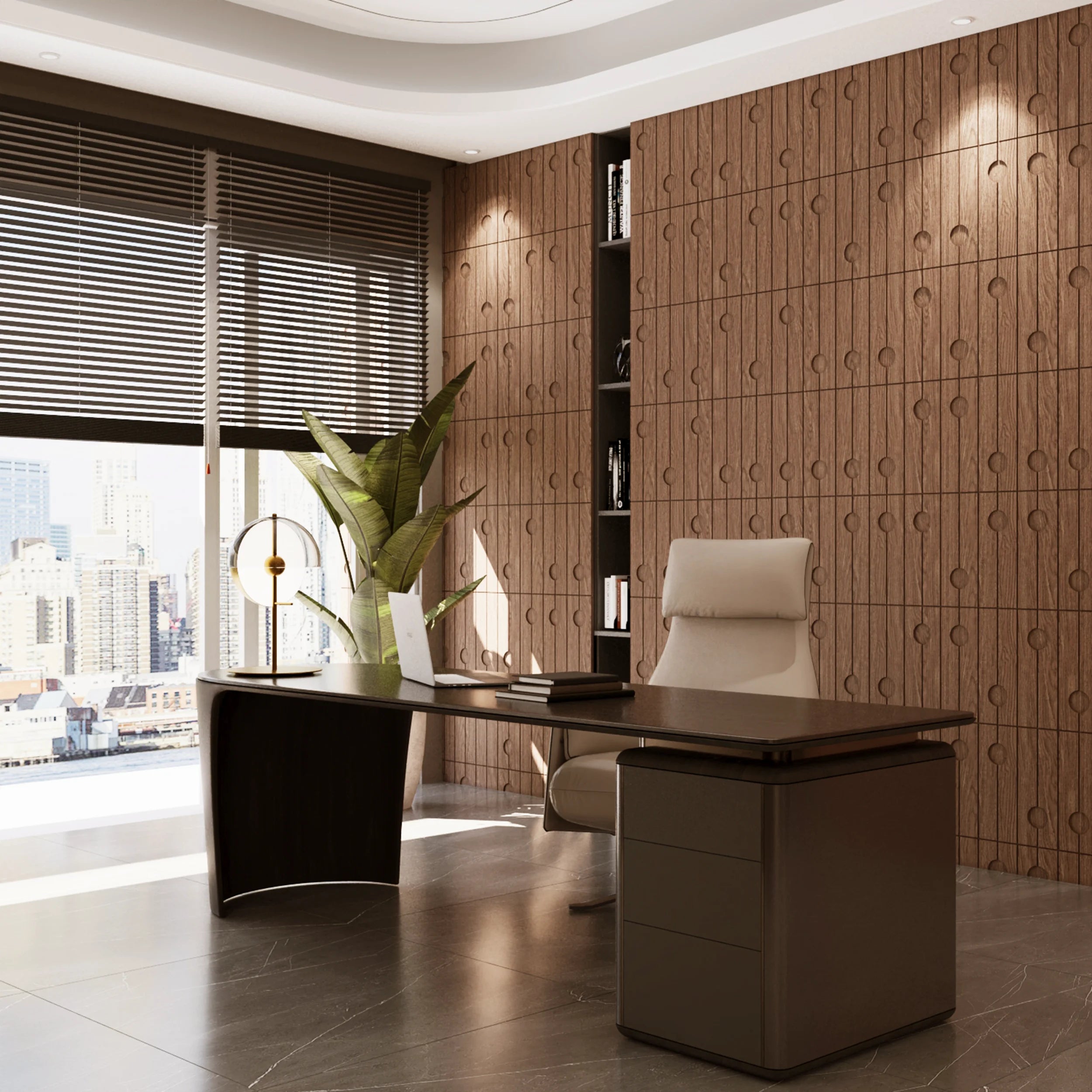 Linon 3D Wooden Wall Tile