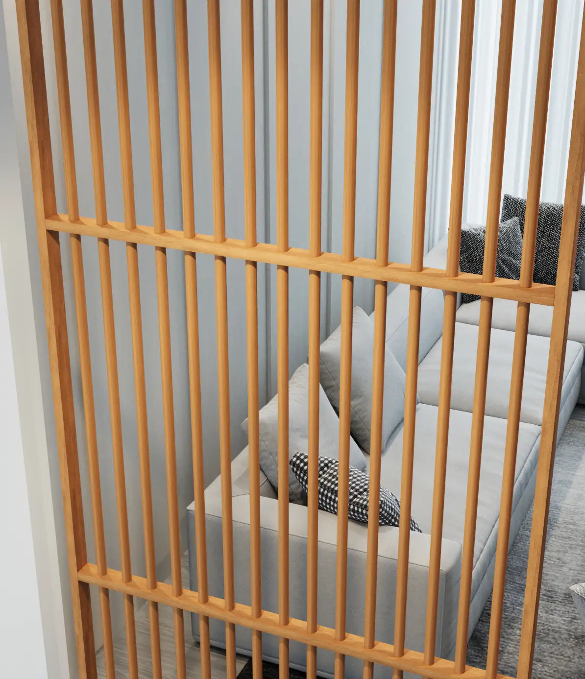 Arcus Custom Cylindrical Slatted Partition Wall