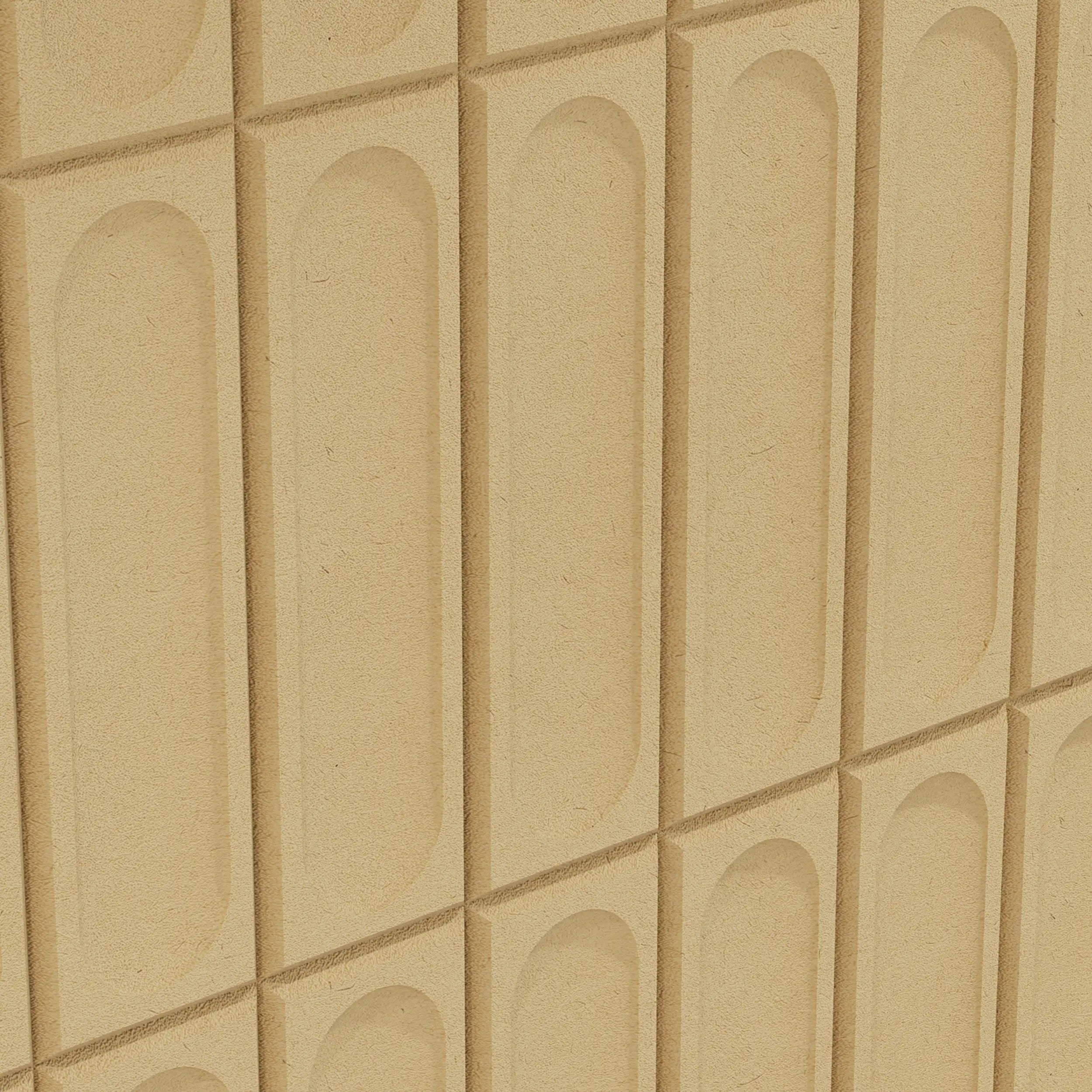 Close-up of beige tiles with a subtle pattern