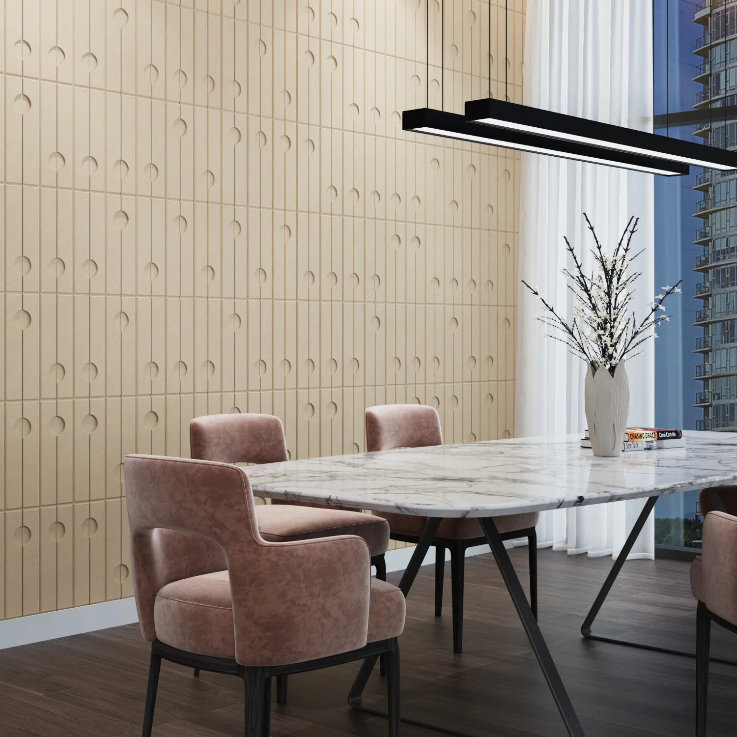 Linon 3D Wooden Wall Tile