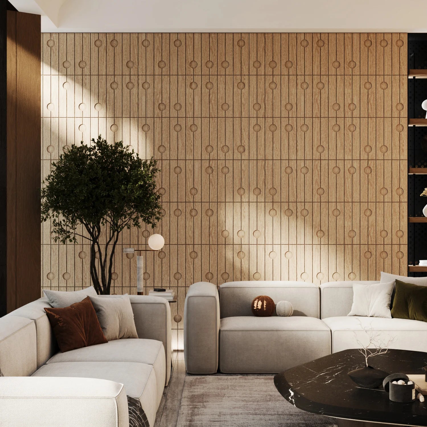 Linon 3D Wooden Wall Tile