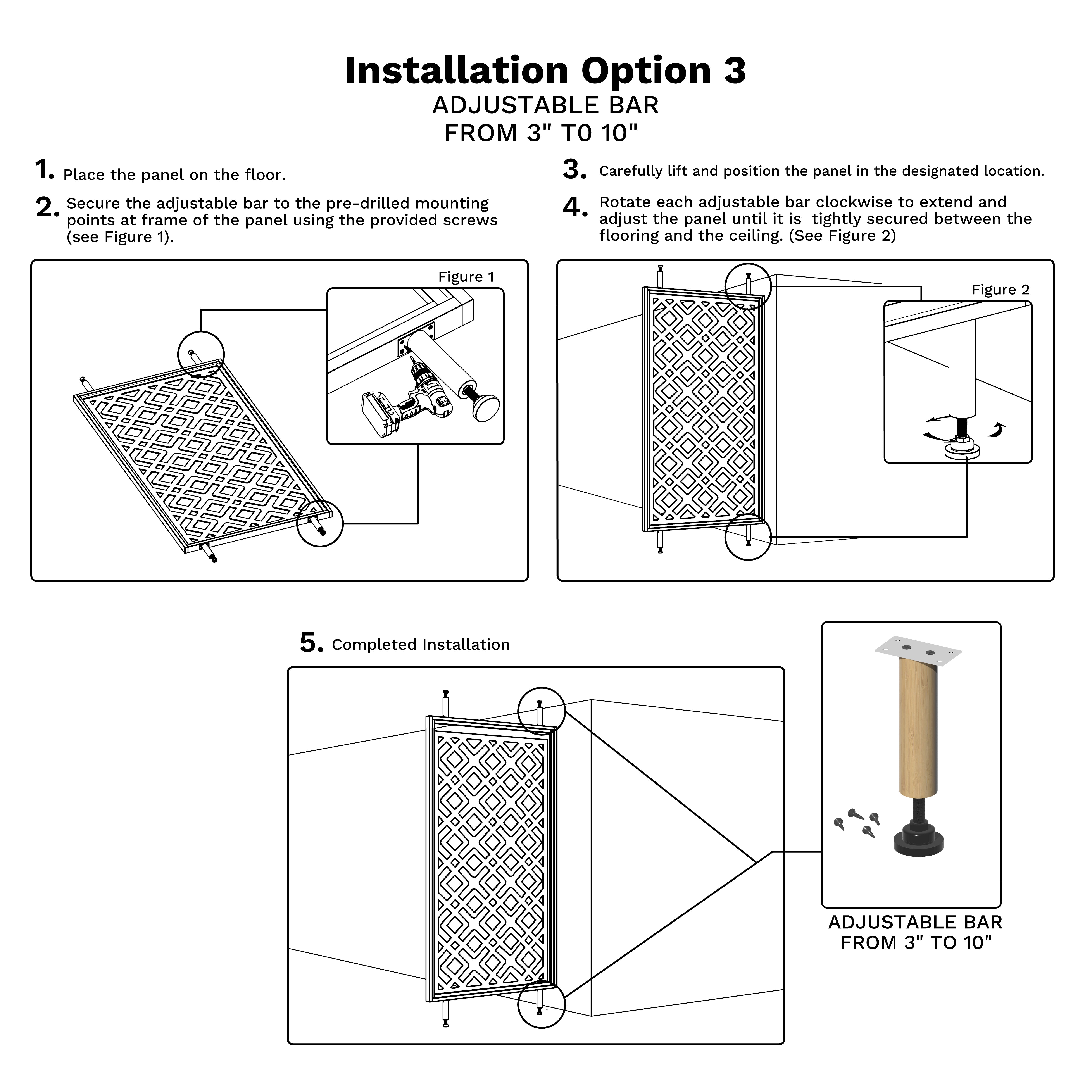 Adjustable Bar (x2 per panel)