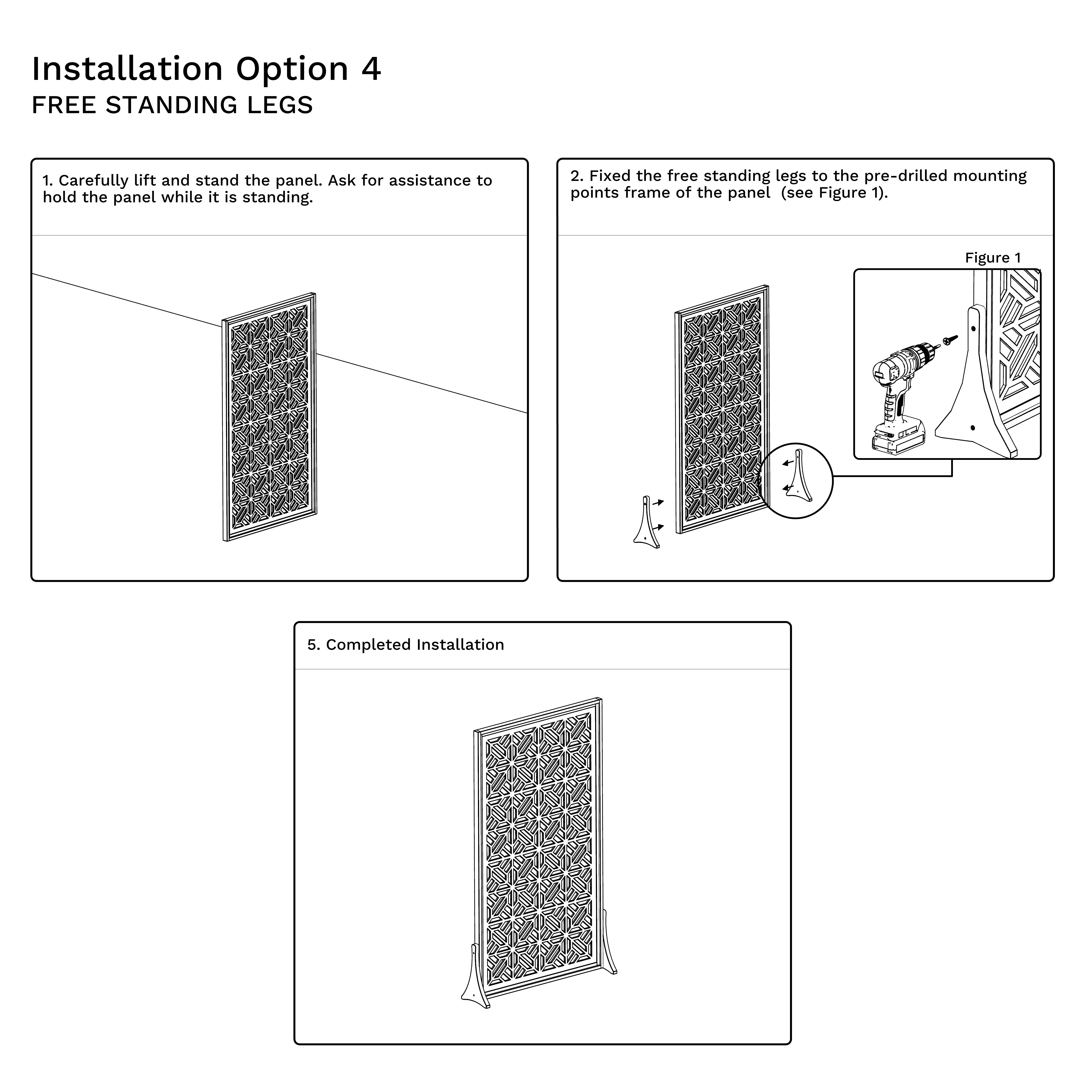 Free Standing Legs (x2 per panel)