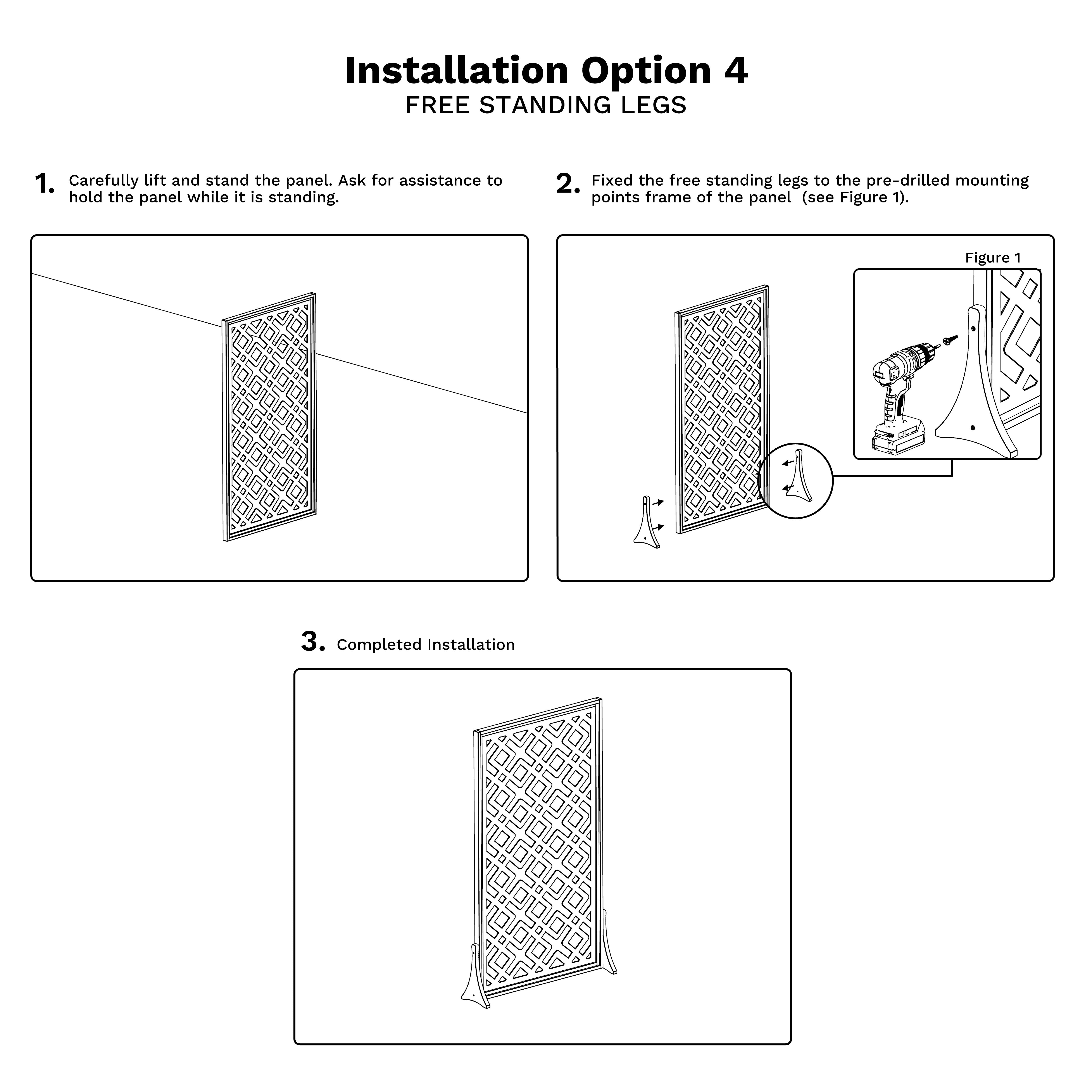Free Standing Legs (x2 per panel)