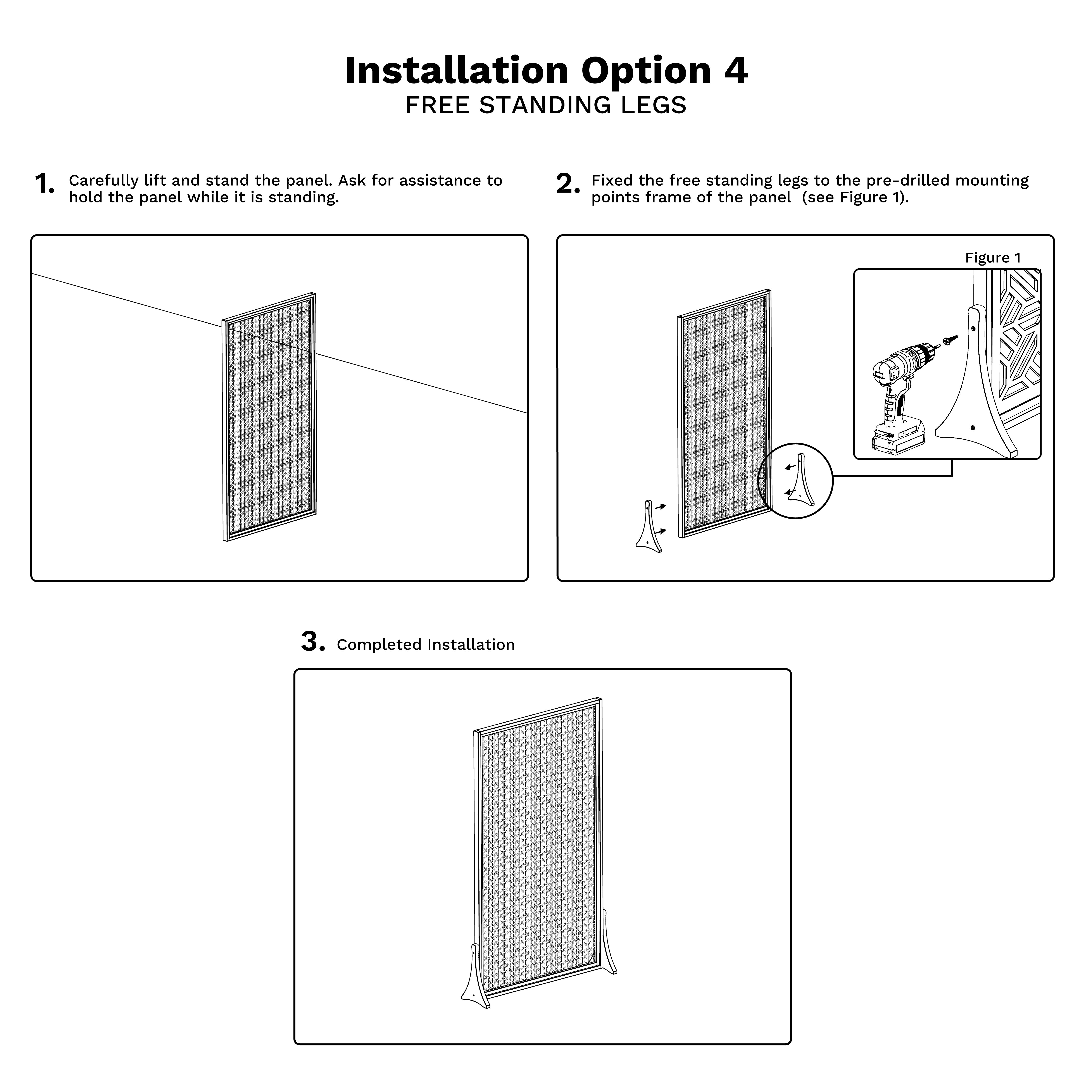 Free Standing Legs (x2 per panel)