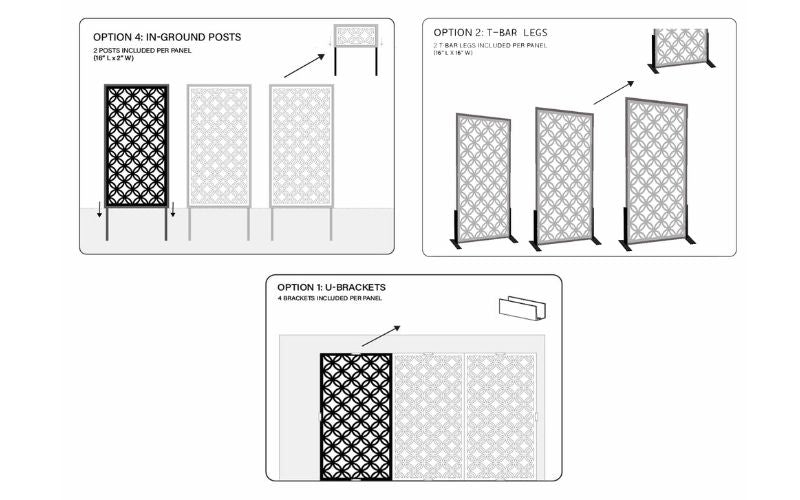 outdoor privacy panel installation