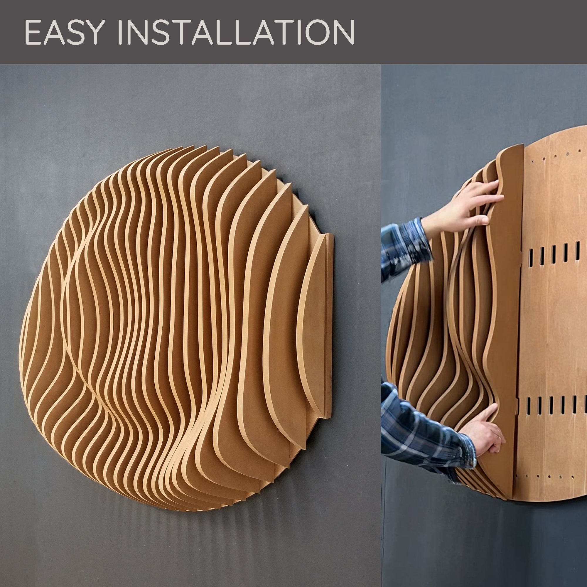 Installation of parametric wall art