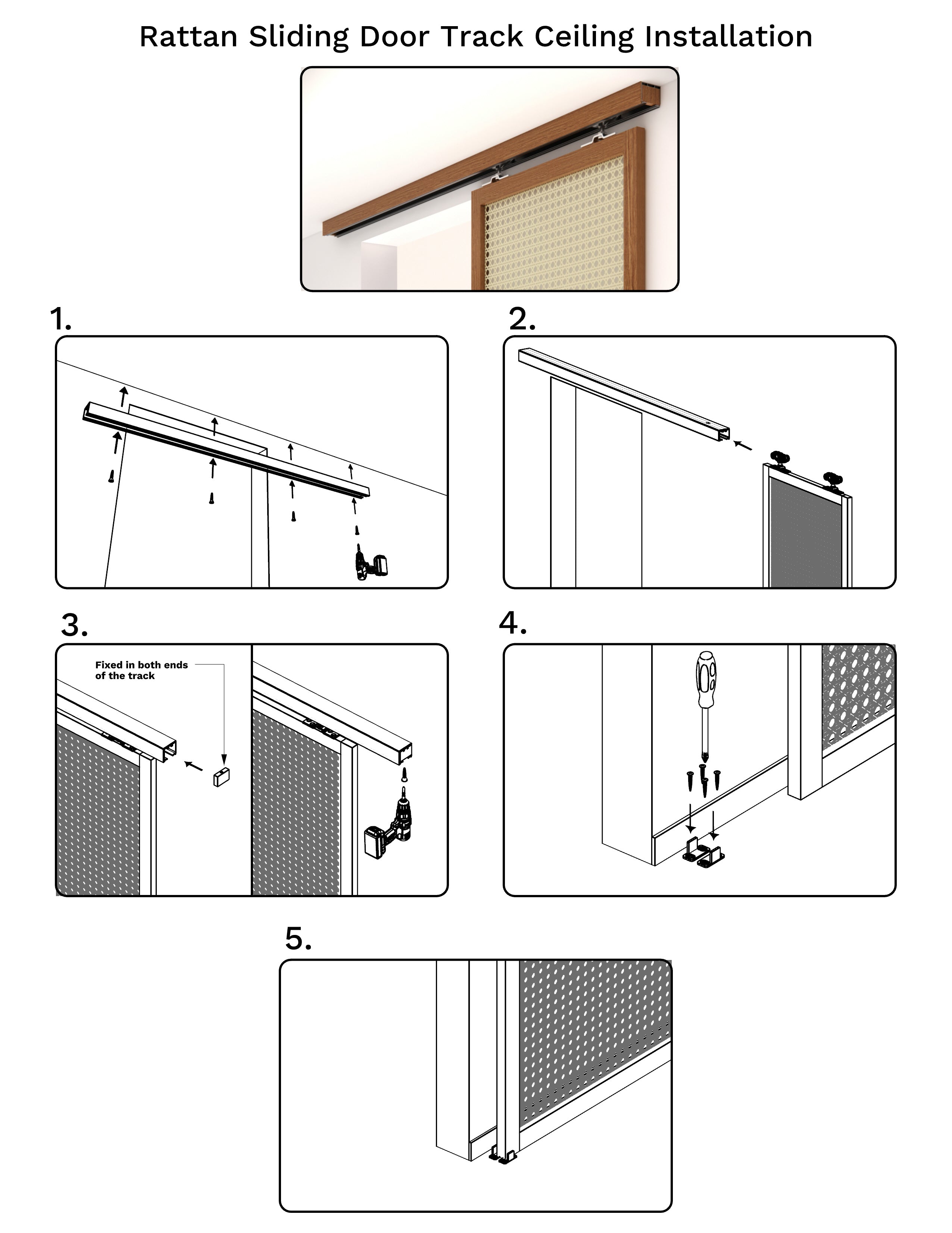 Rattan Sliding Barn Door