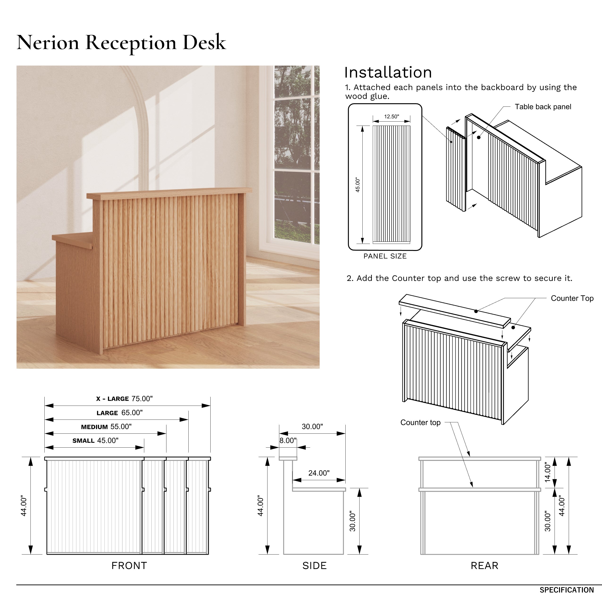 Nerion Reception Desk