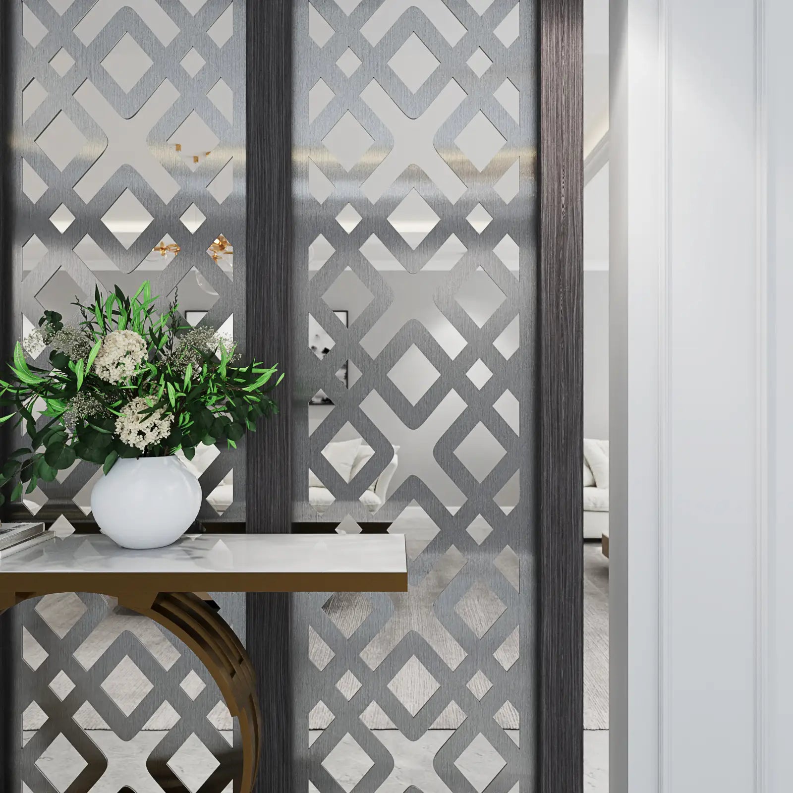 Boreas Modular Wood Column Privacy Screens