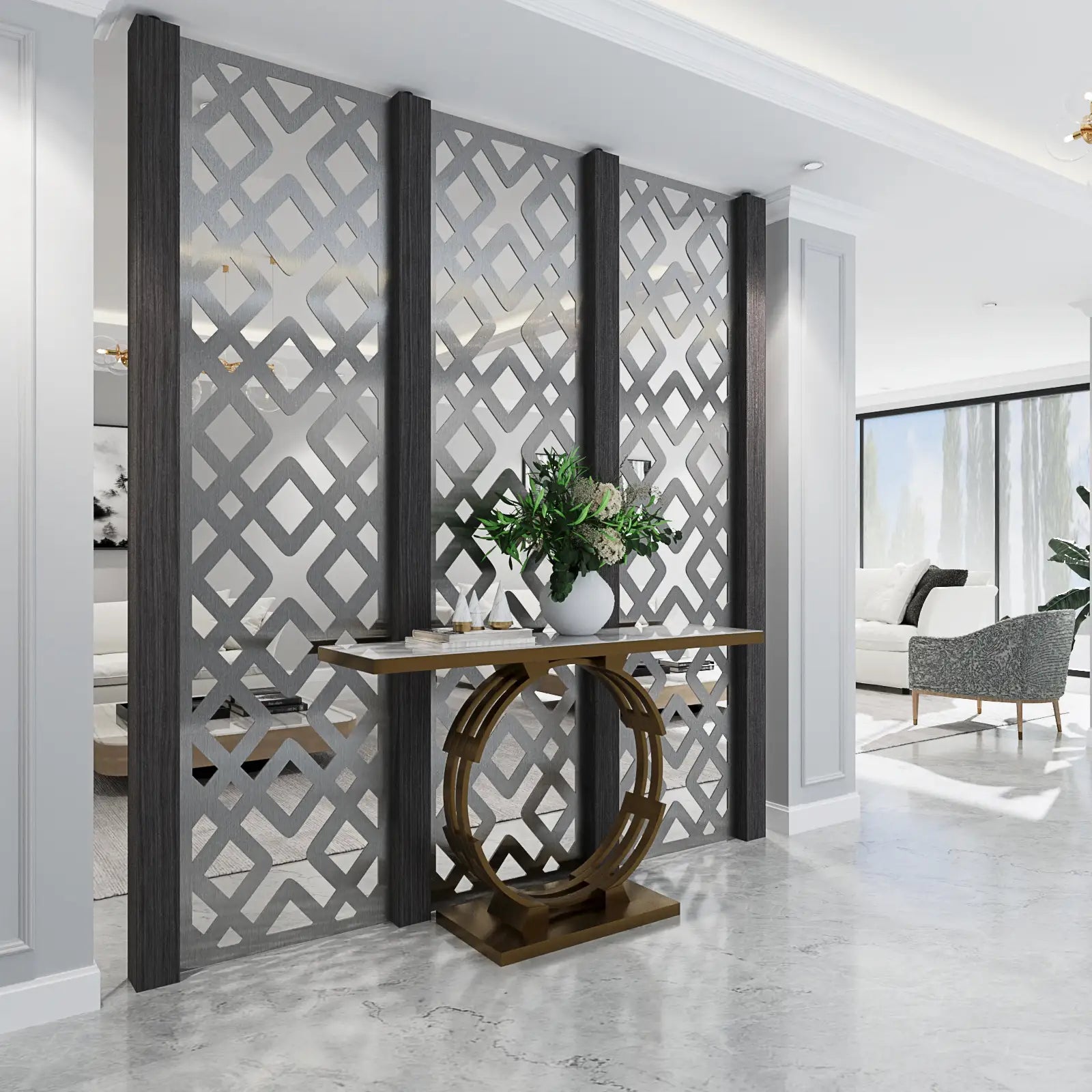 Boreas Modular Wood Column Privacy Screens