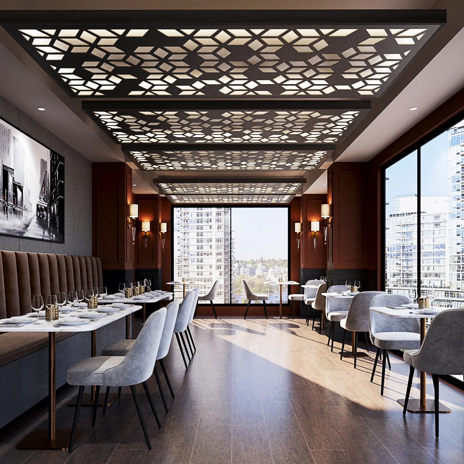 Custom Hanging Ceiling Panels