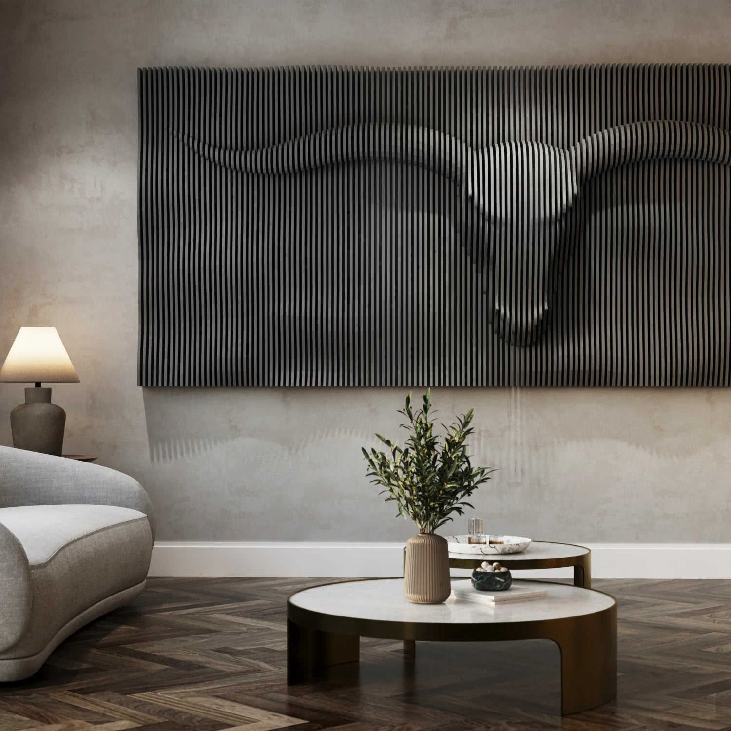 Bull Head 3D Parametric Wall Sculpture