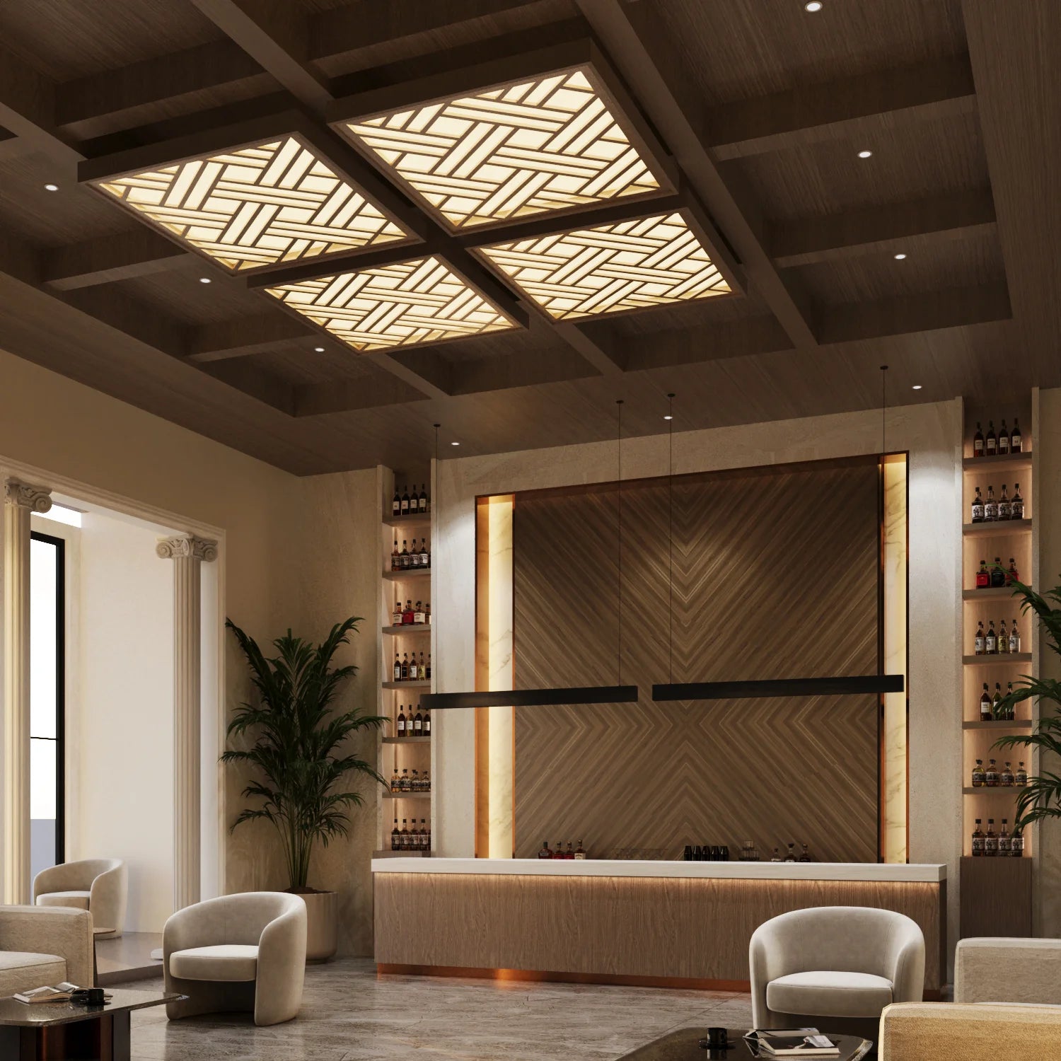 Custom Hanging Ceiling Panels