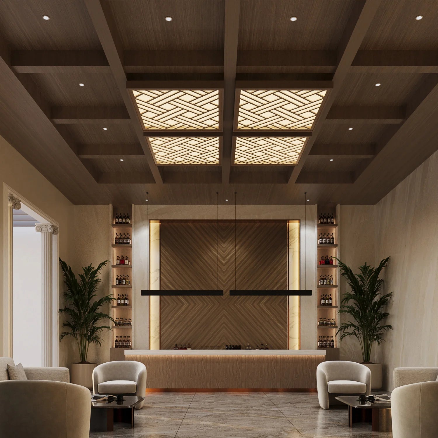 Custom Hanging Ceiling Panels