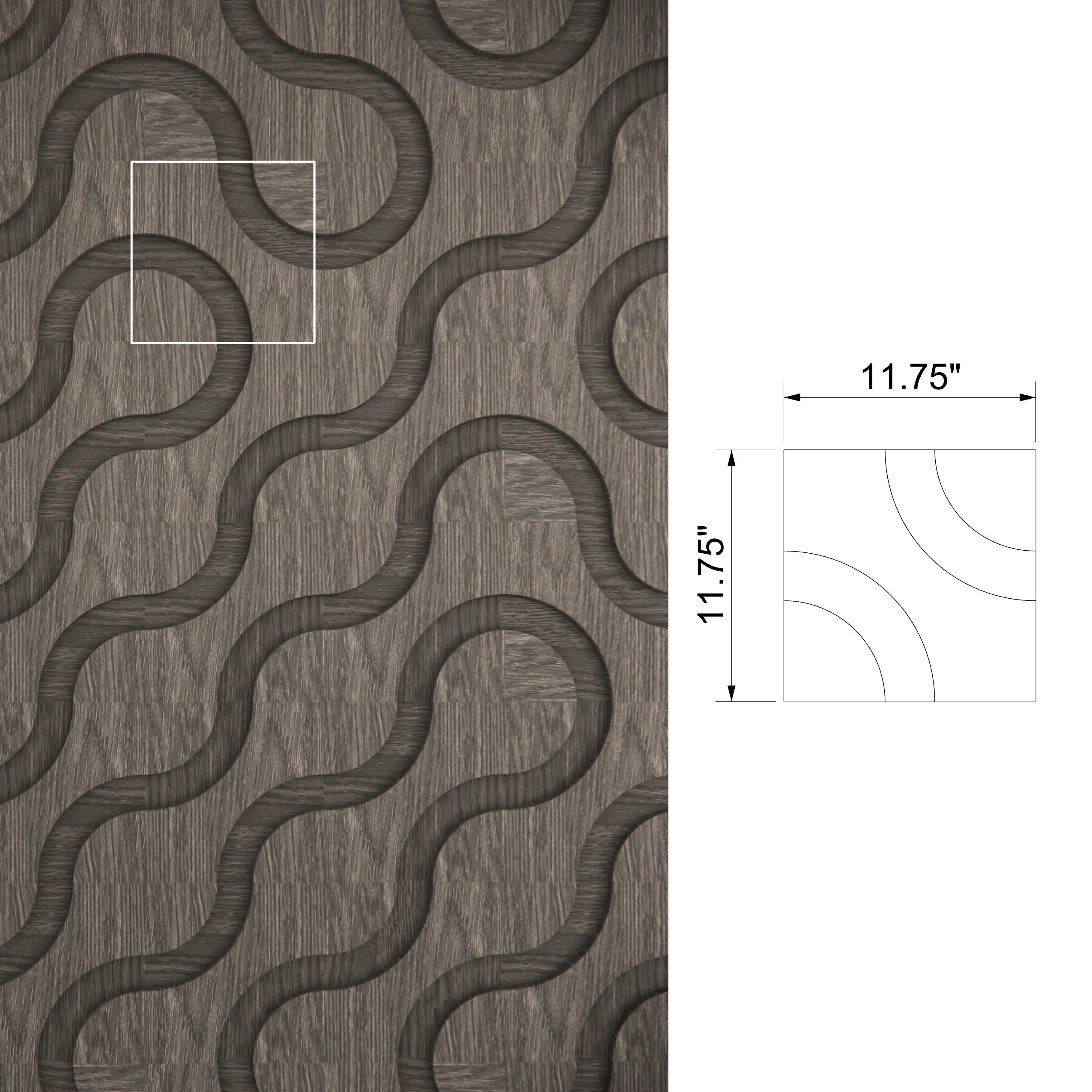 Spira 3D Wooden Wall Tile