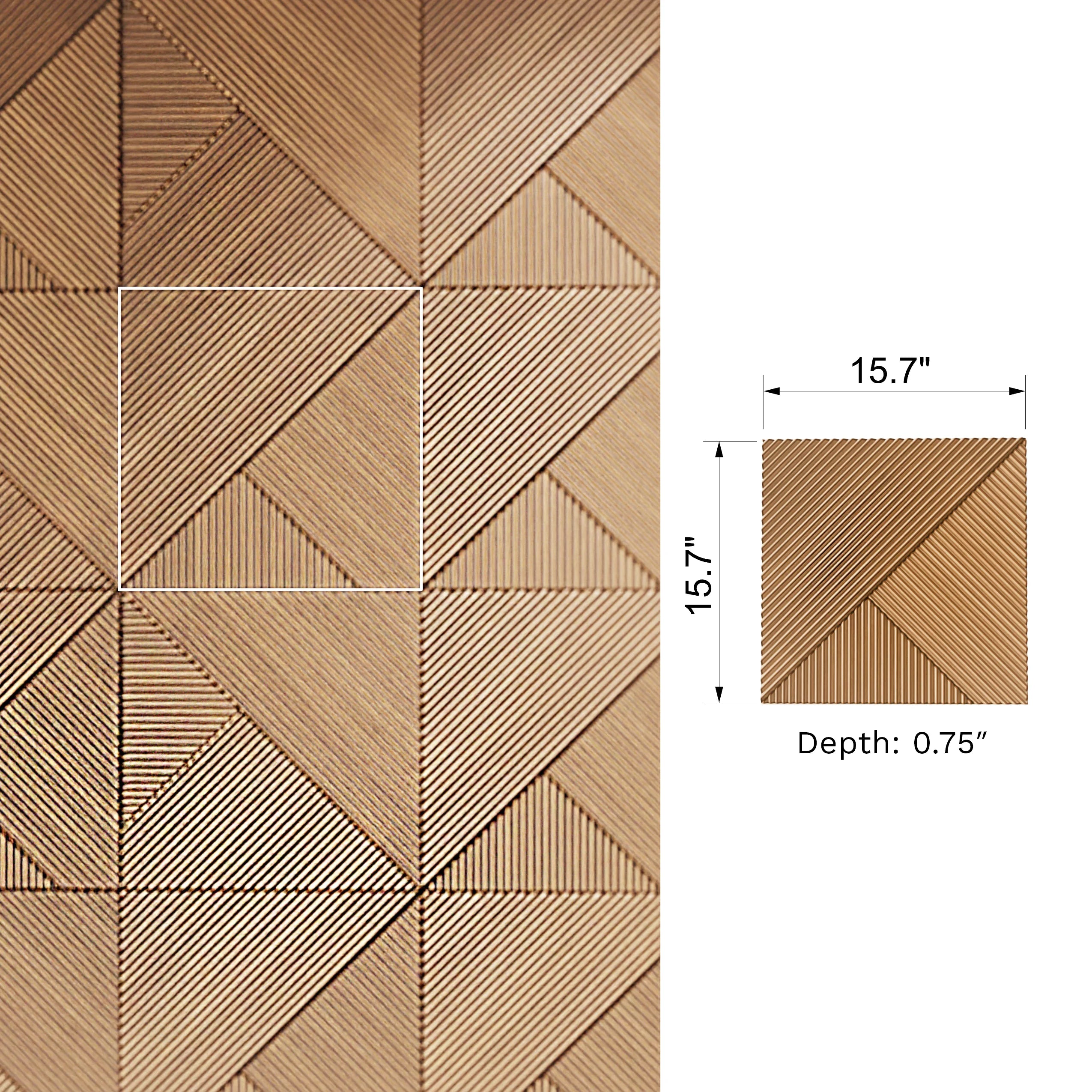 Gonia 3D Wooden Wall Tile
