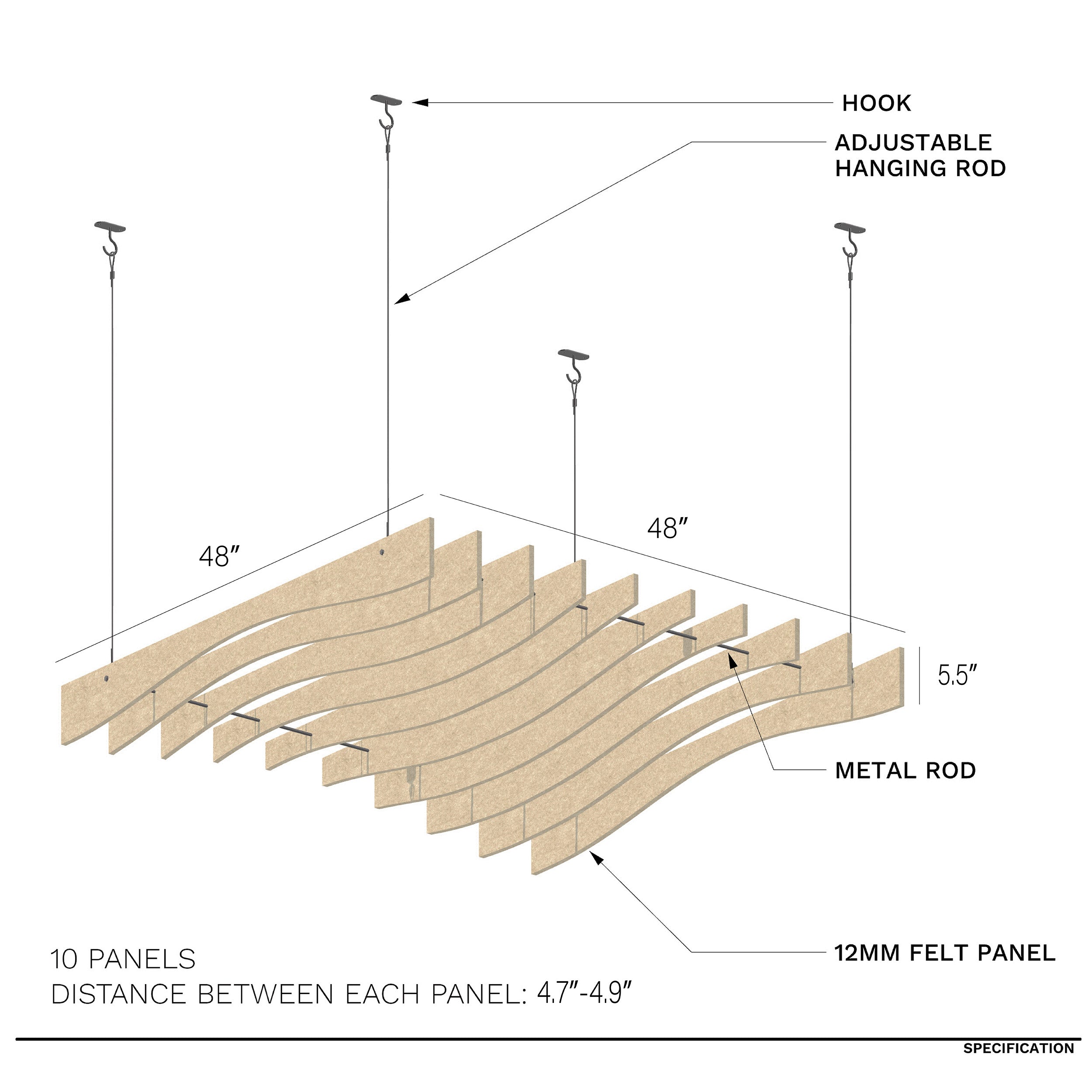 Ruma Acoustic Parametric Ceiling Panel