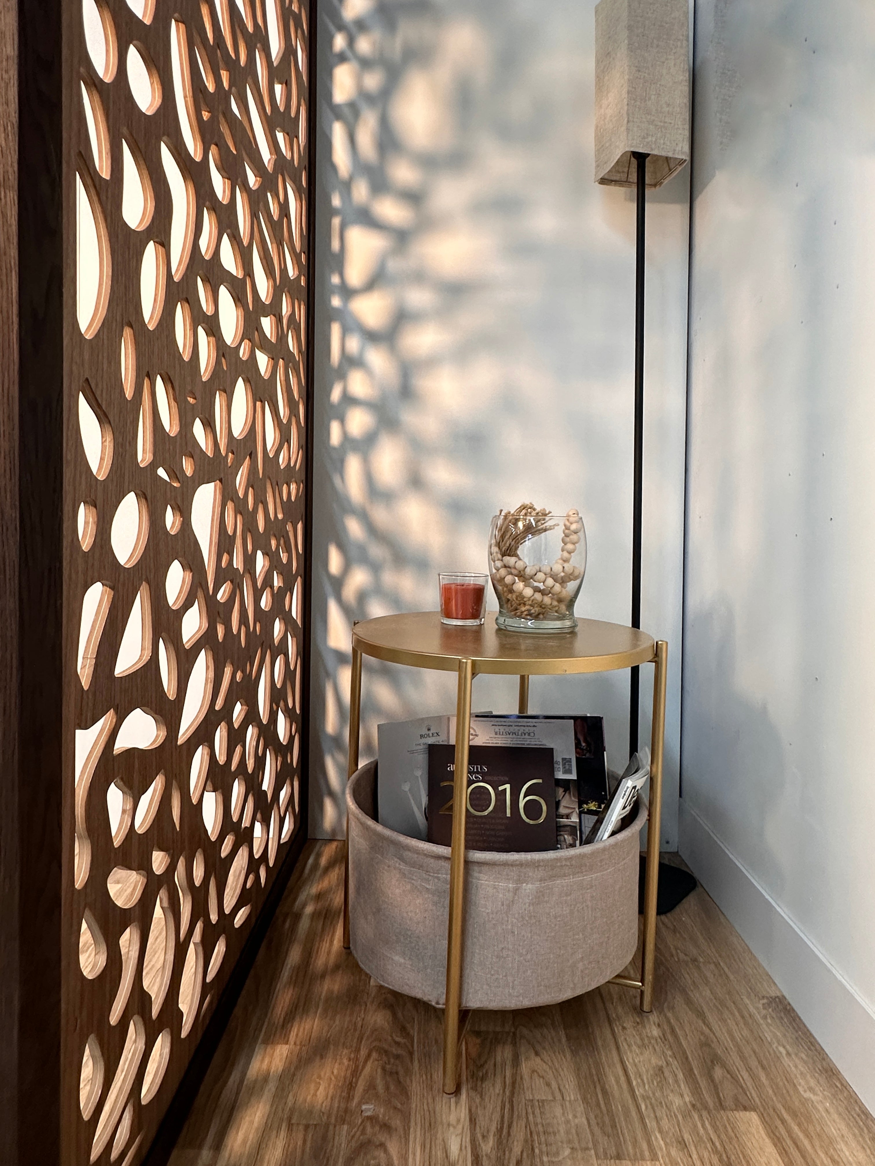 Custom made Divider Panel in Natural Wood Frame (Copy)  Room Dividers.