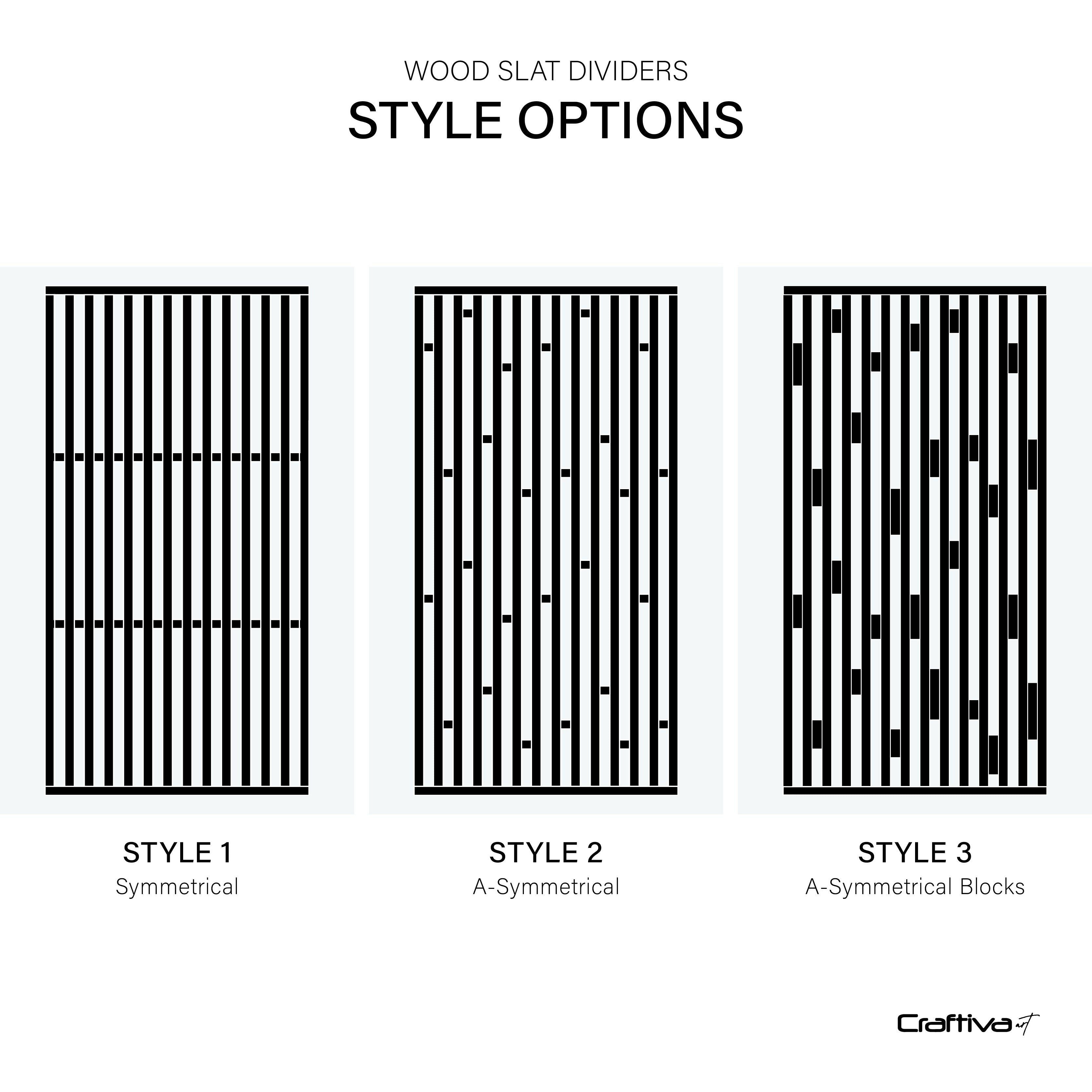 Customizable Slatted Partition Wall  Room Dividers.