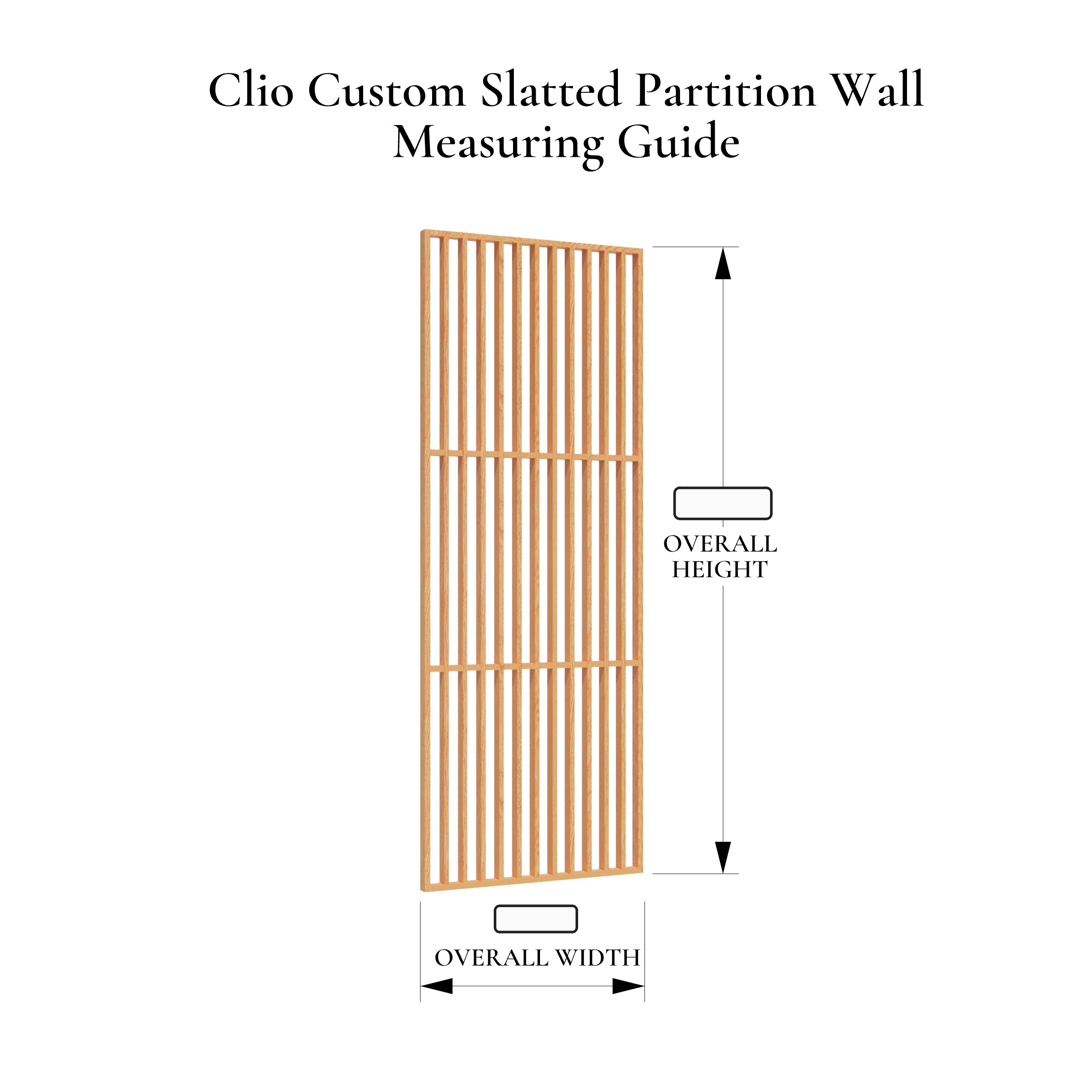 Clio Custom Slatted Partition Wall