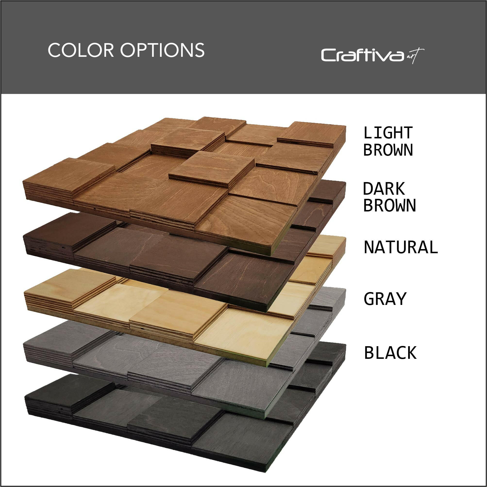 Black Cube Wooden 3D Wall Tiles  3D Wall Panel.