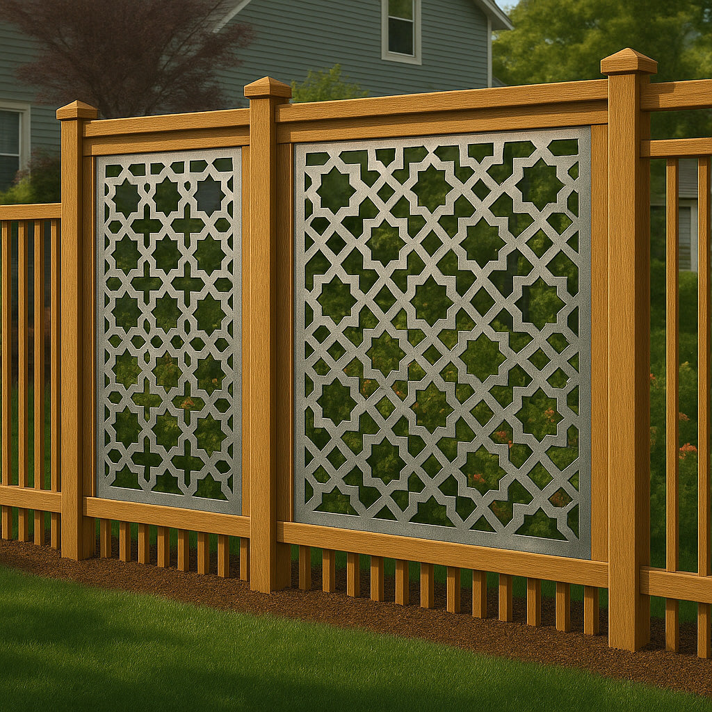 Aluminum composite privacy panel, Panel Privacy Screen, panel decor, Panel laser cut, beautiful Panel 