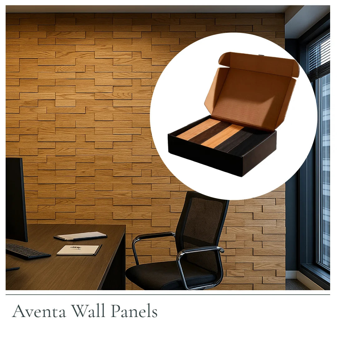 Aventa Natural Wood 3D Cladding Panels | Timber Wall Tiles