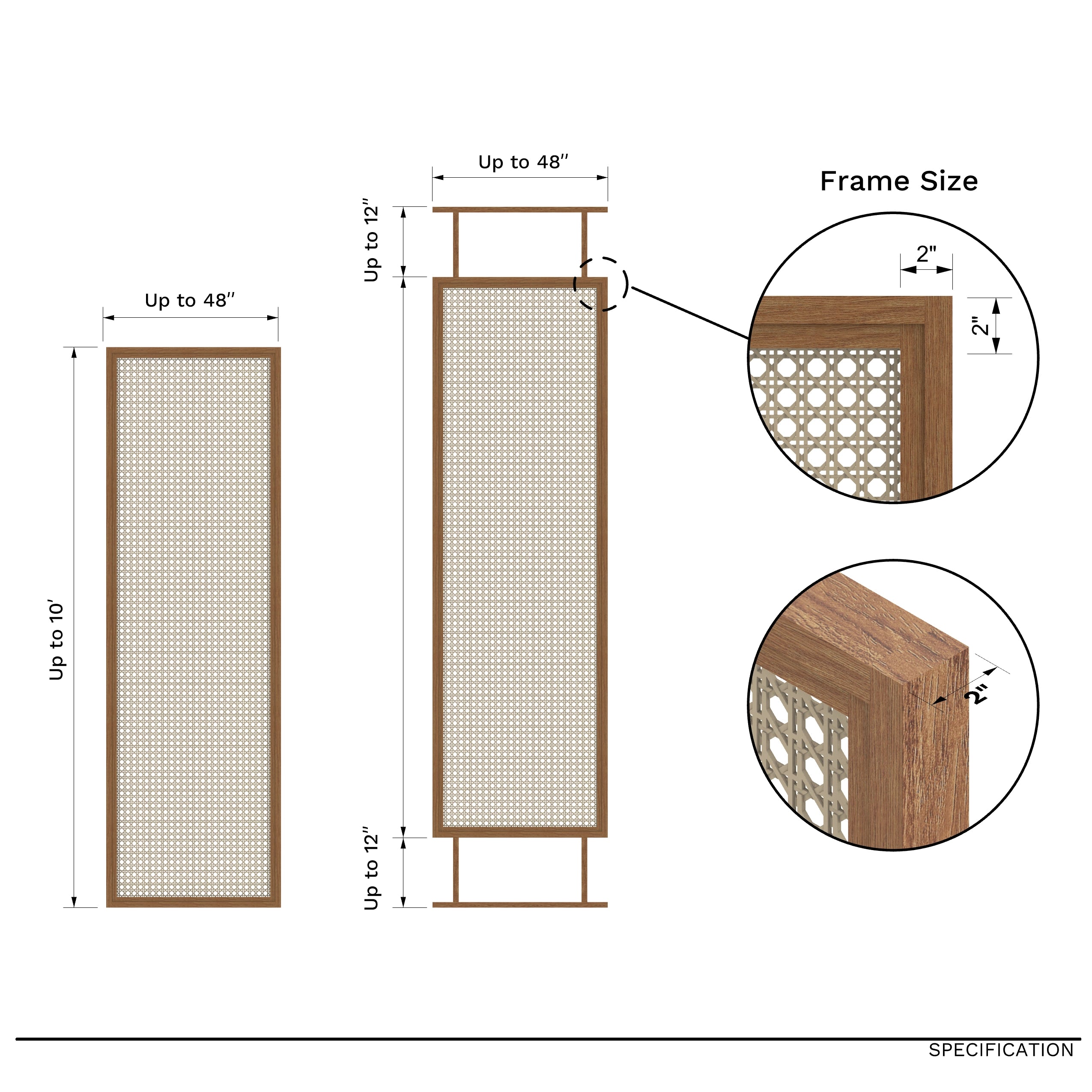 Kumo Rattan Screen Divider