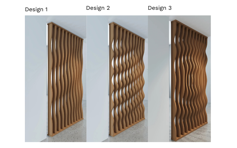 Argos Wavy Slatted Parametric Partition – CraftivaArt