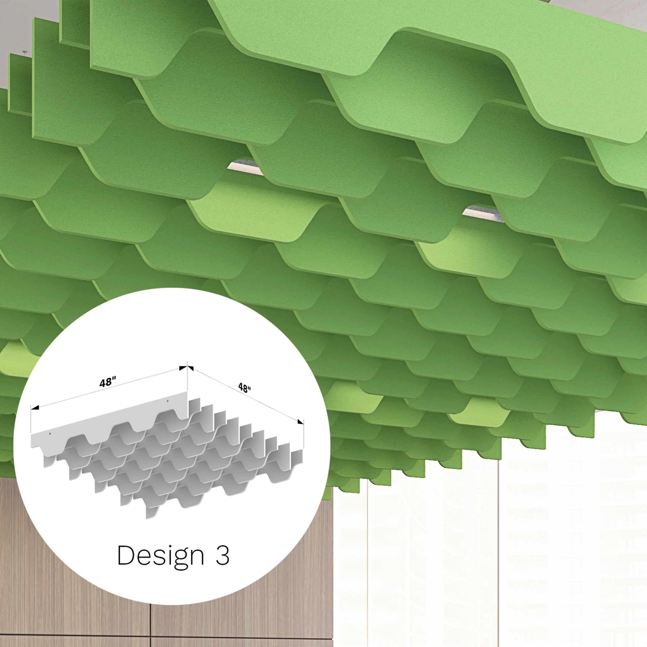 Custom Parametric Wave Ceiling Panels