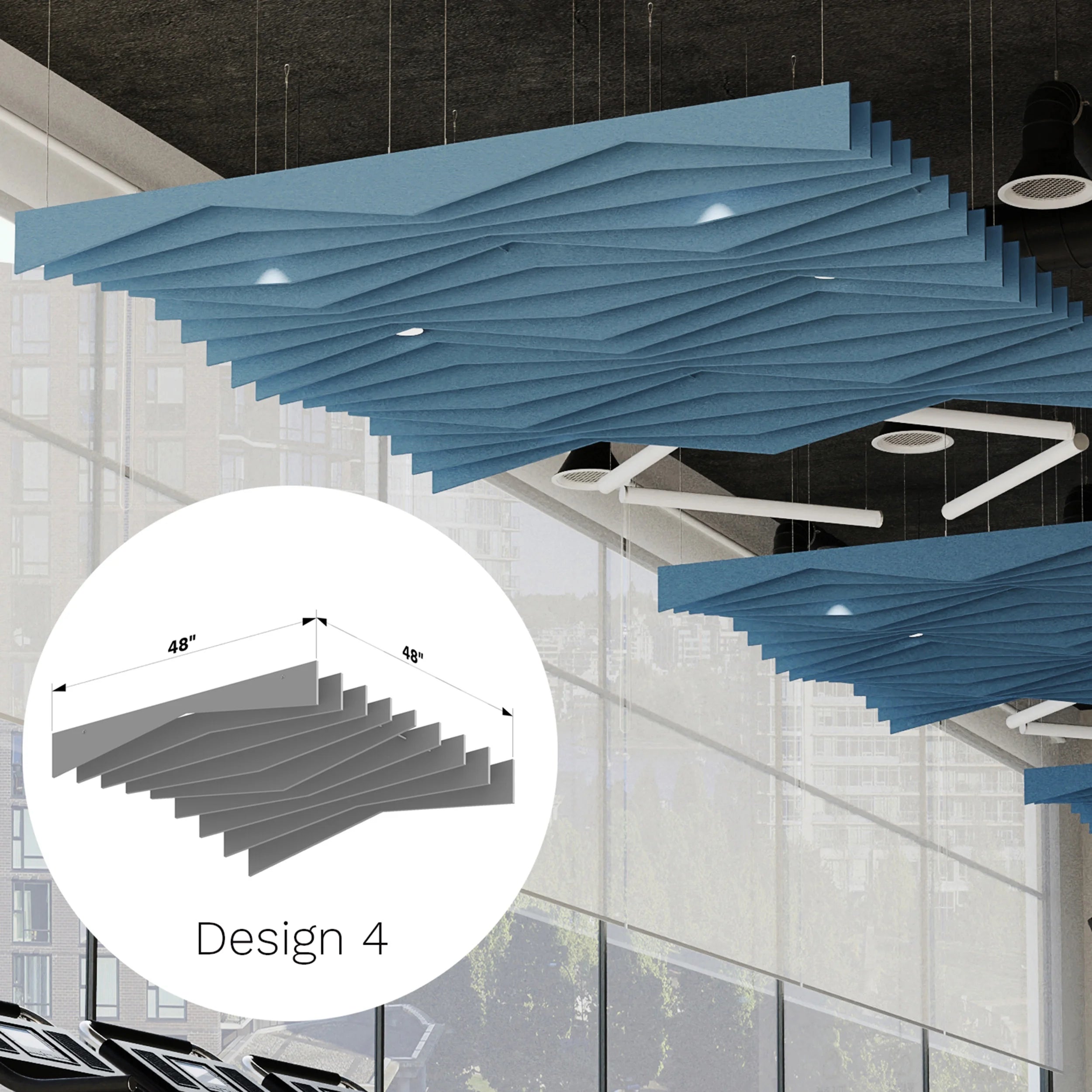 Custom Parametric Wave Ceiling Panels