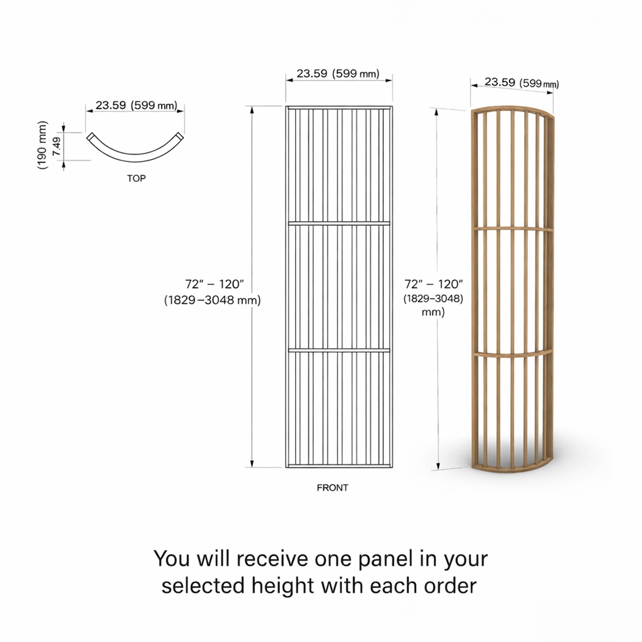 Curved Wood Slat Panel | Custom Divider for Interior Use – CraftivaArt