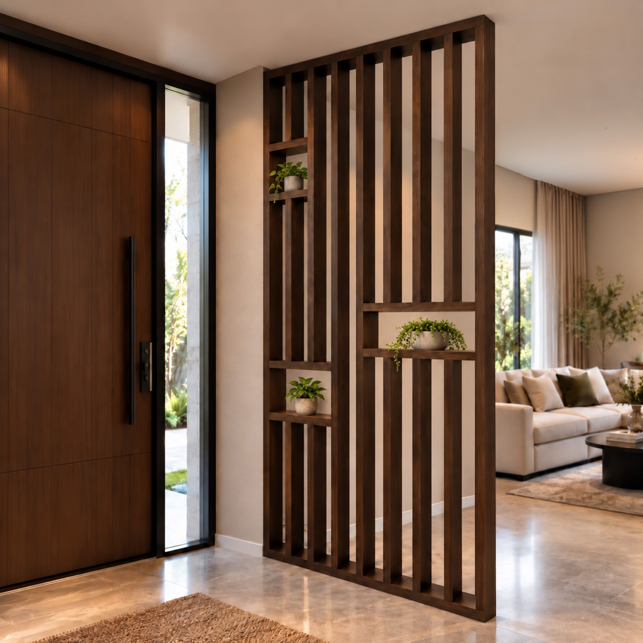 Doxa Wall Slat Divider with Shelves