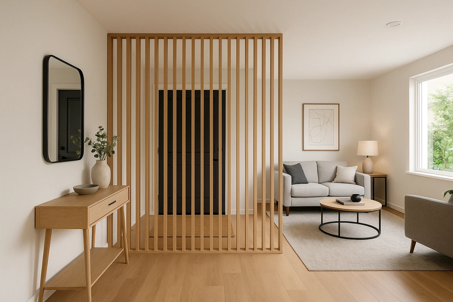 indoor room dividers wood slats