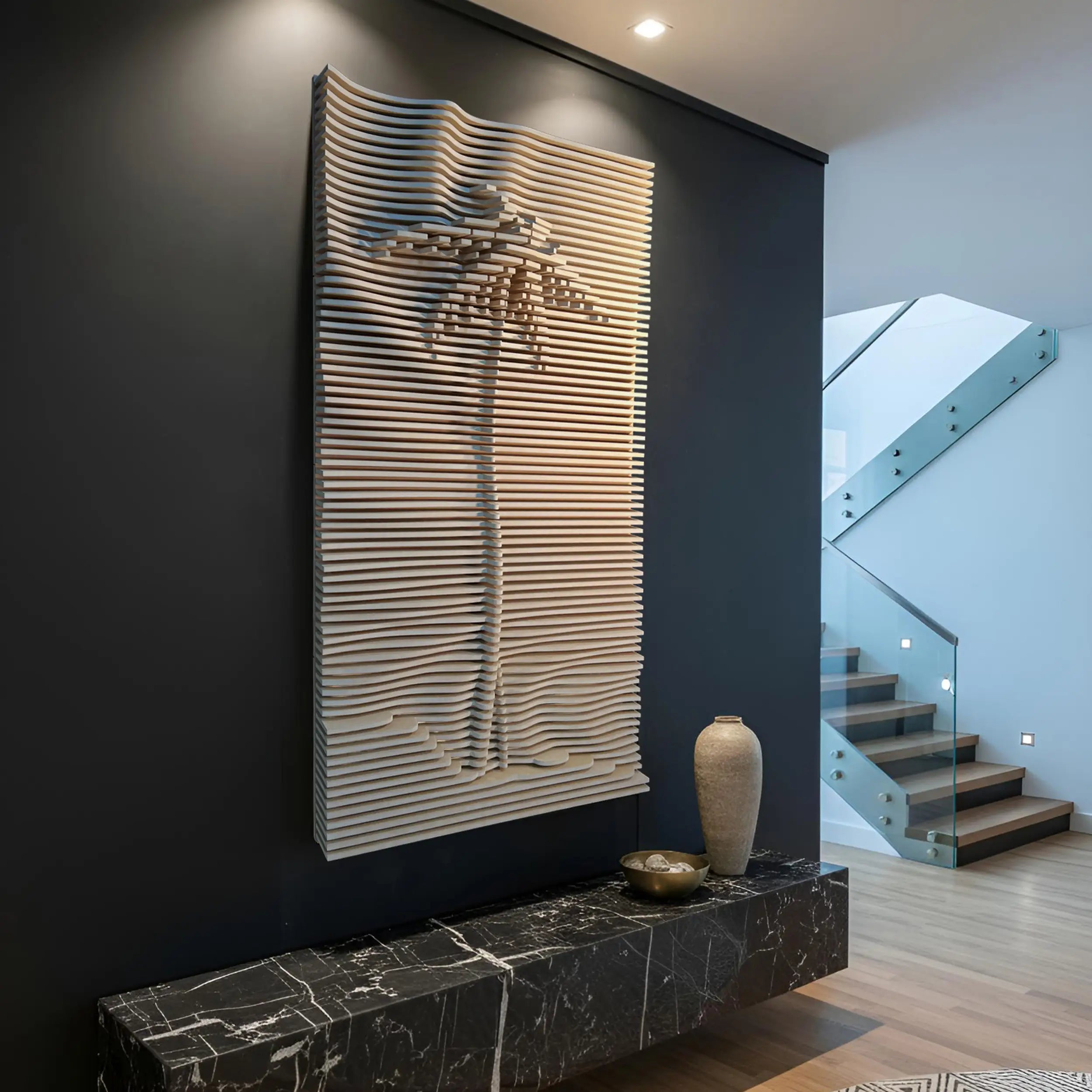 Palm tree parametric wall art