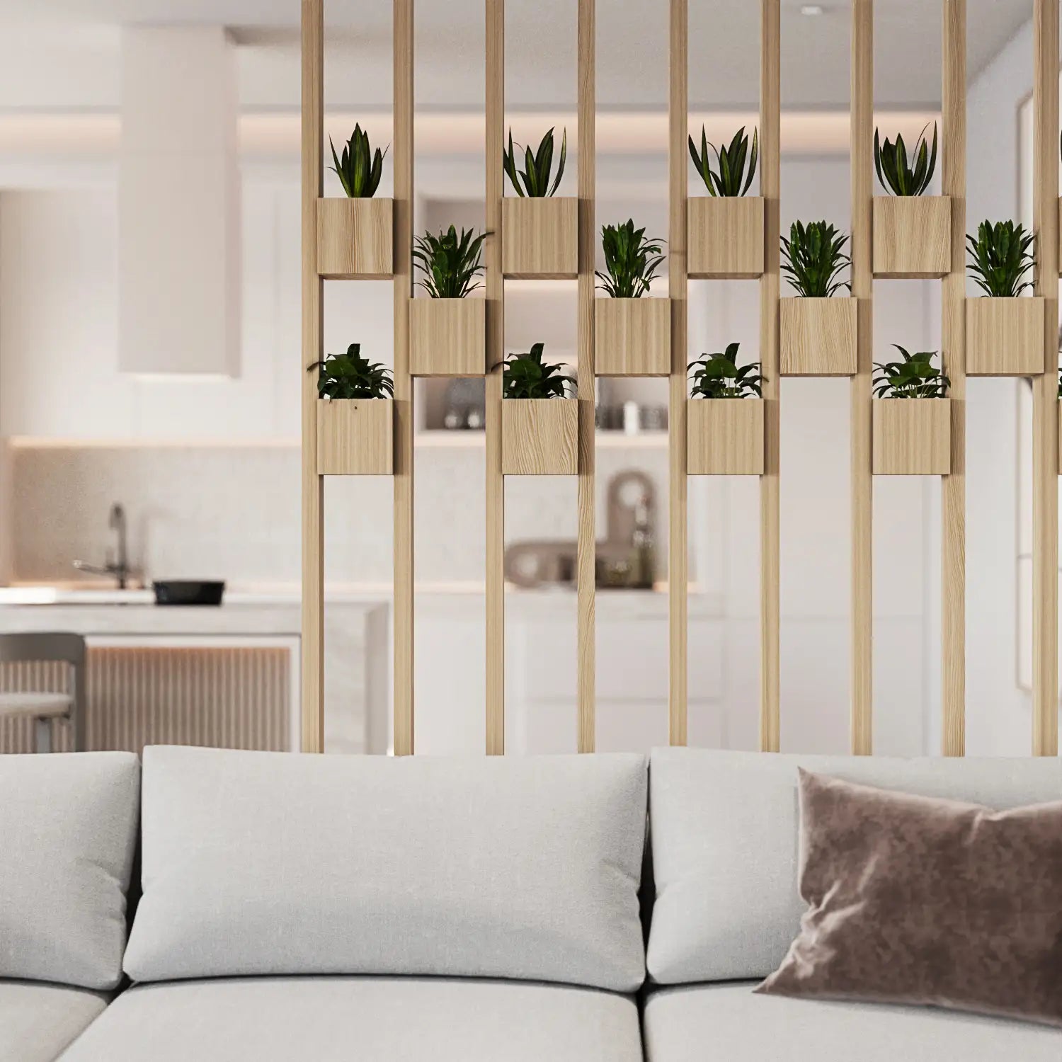 Rotating & Fixed Wood Slat Room Dividers | Custom Sizes Available ...