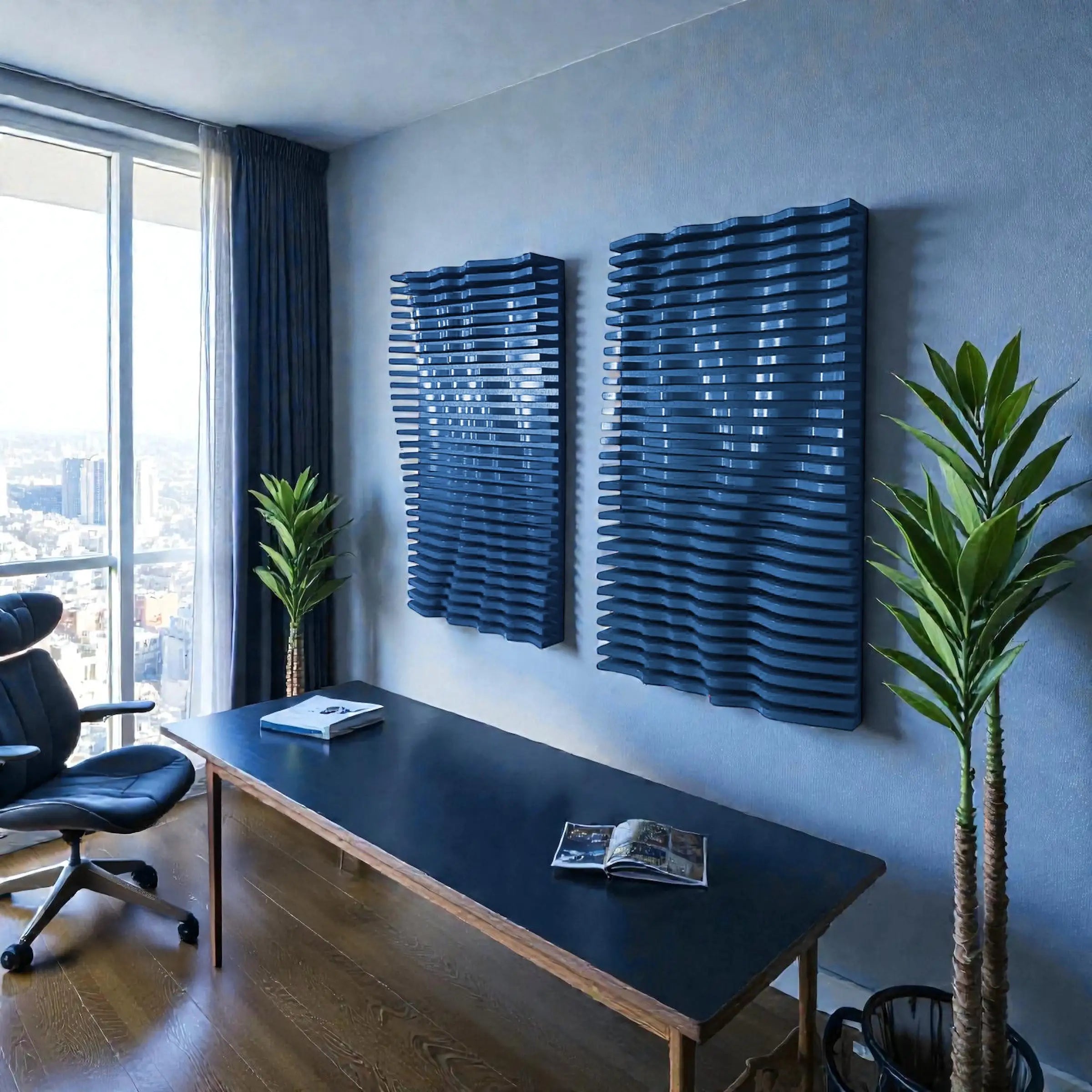 Custom Parametric 3D Wall Art Set | Modern Wave Panels – CraftivaArt