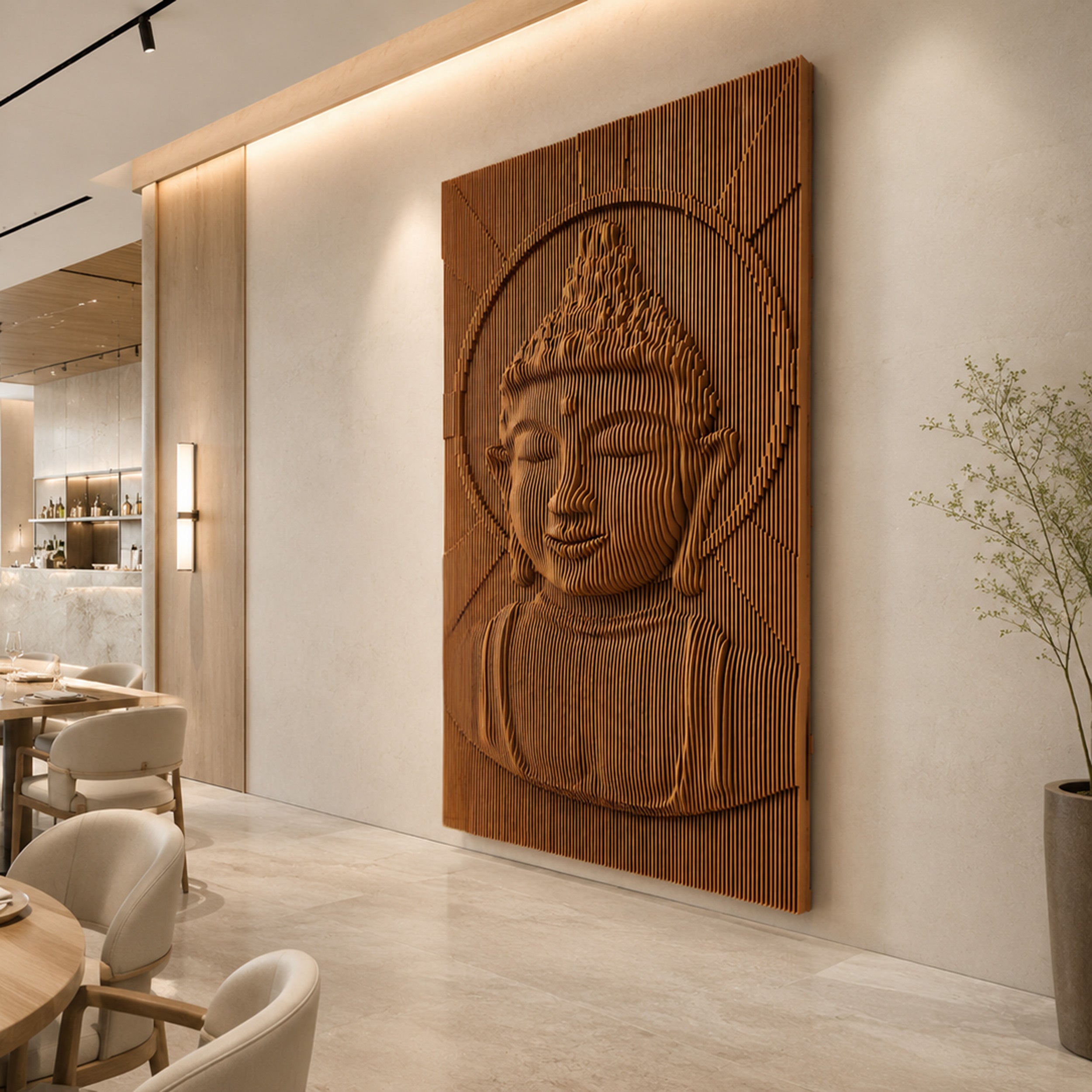 Ananda– 3D Parametric Buddha Wall Art