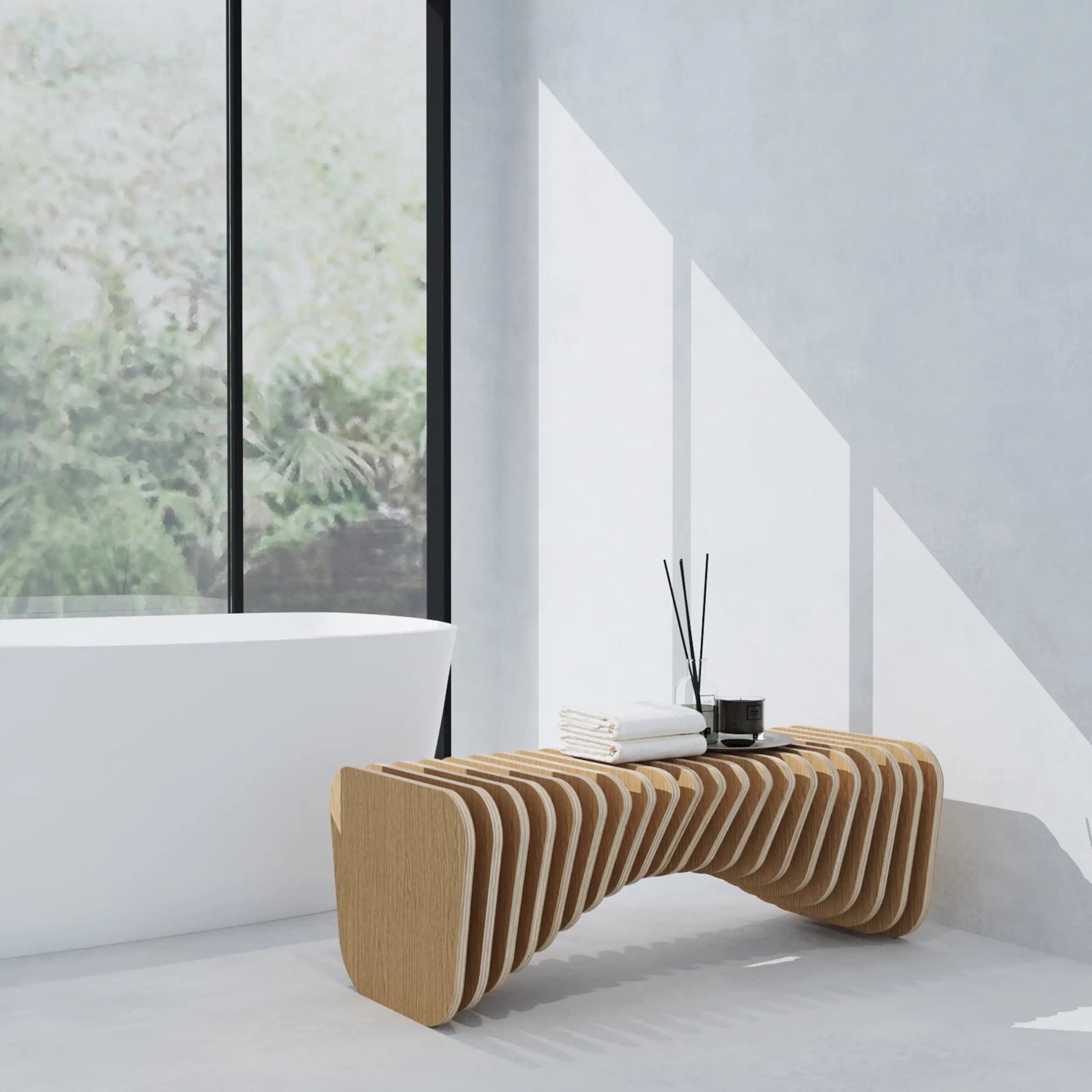 Parametric Bench Modern Wood Furniture