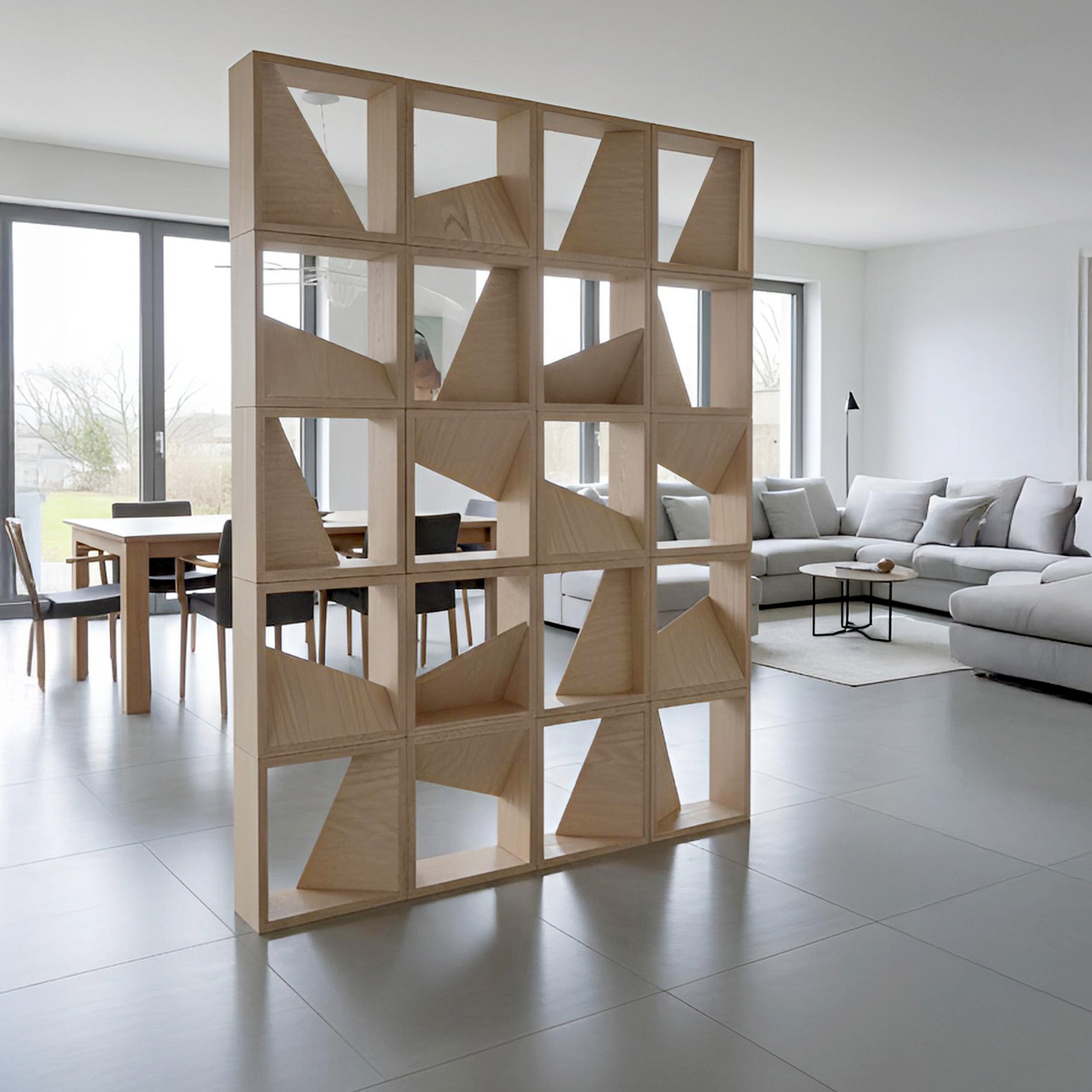 Cube Partition Modular Wooden Cube Room Divider | Custom Modern Partition Wall ...