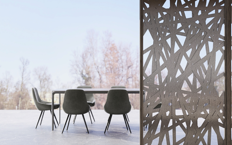 Kora Two-Layer Indoor Privacy Screen – Modern 3D Architectural Divider ...