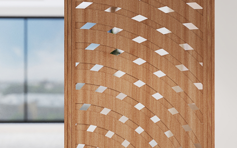 Ravo Pattern 3D Indoor Privacy Screen | Two-Layer CNC Room Divider ...