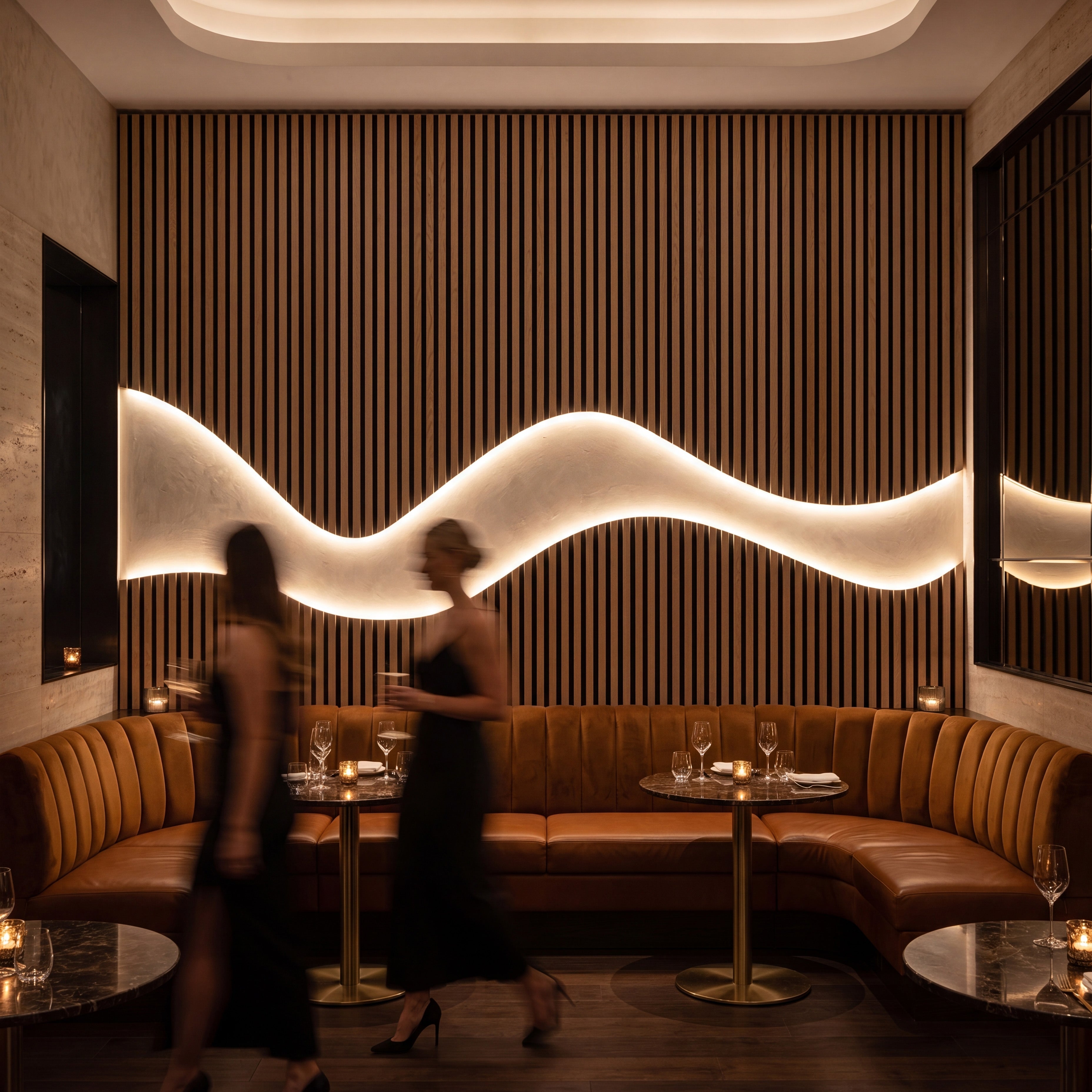 Aras Curve LED Wall Slat Panel