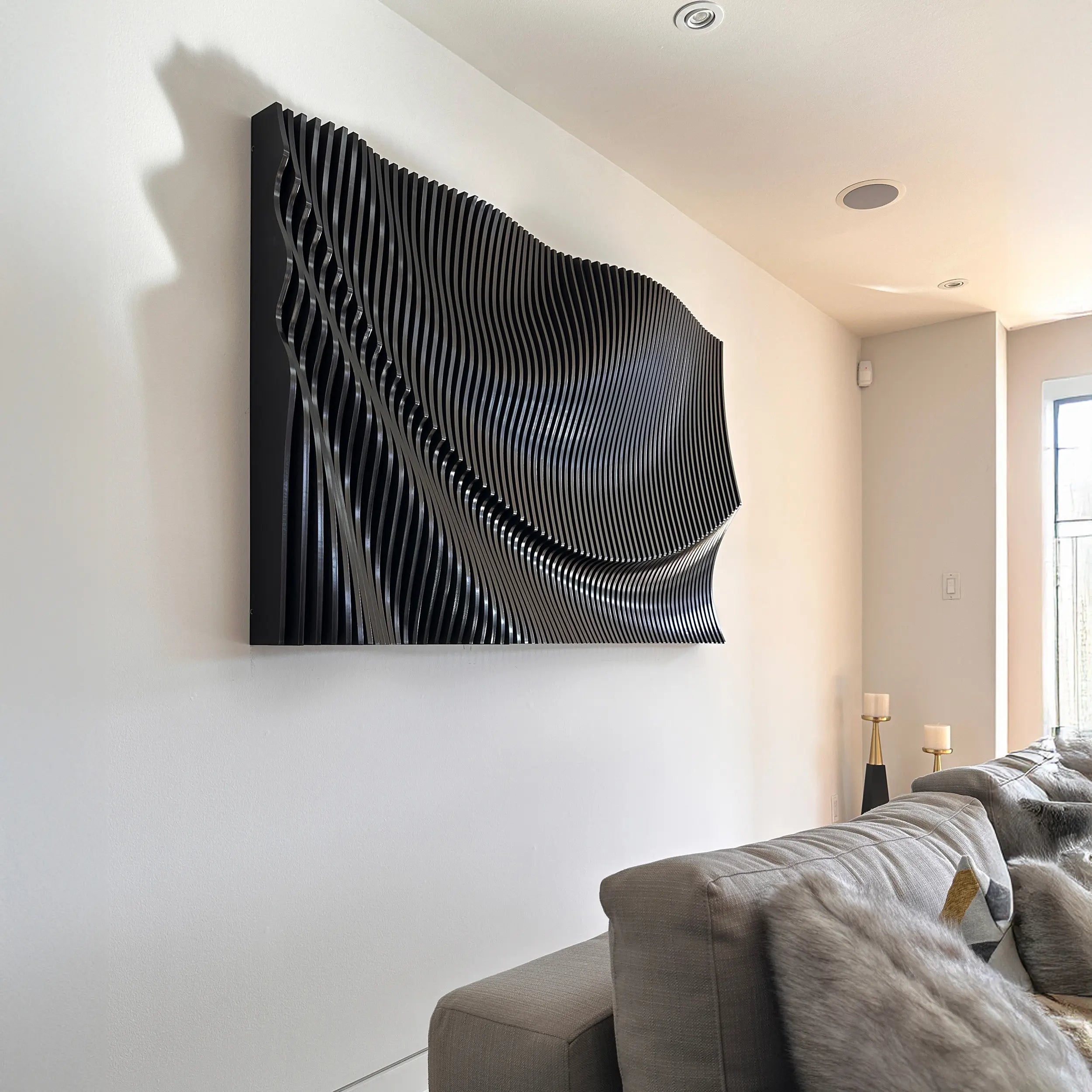 Wave Ripple Flow 3D Parametric  Wall Art