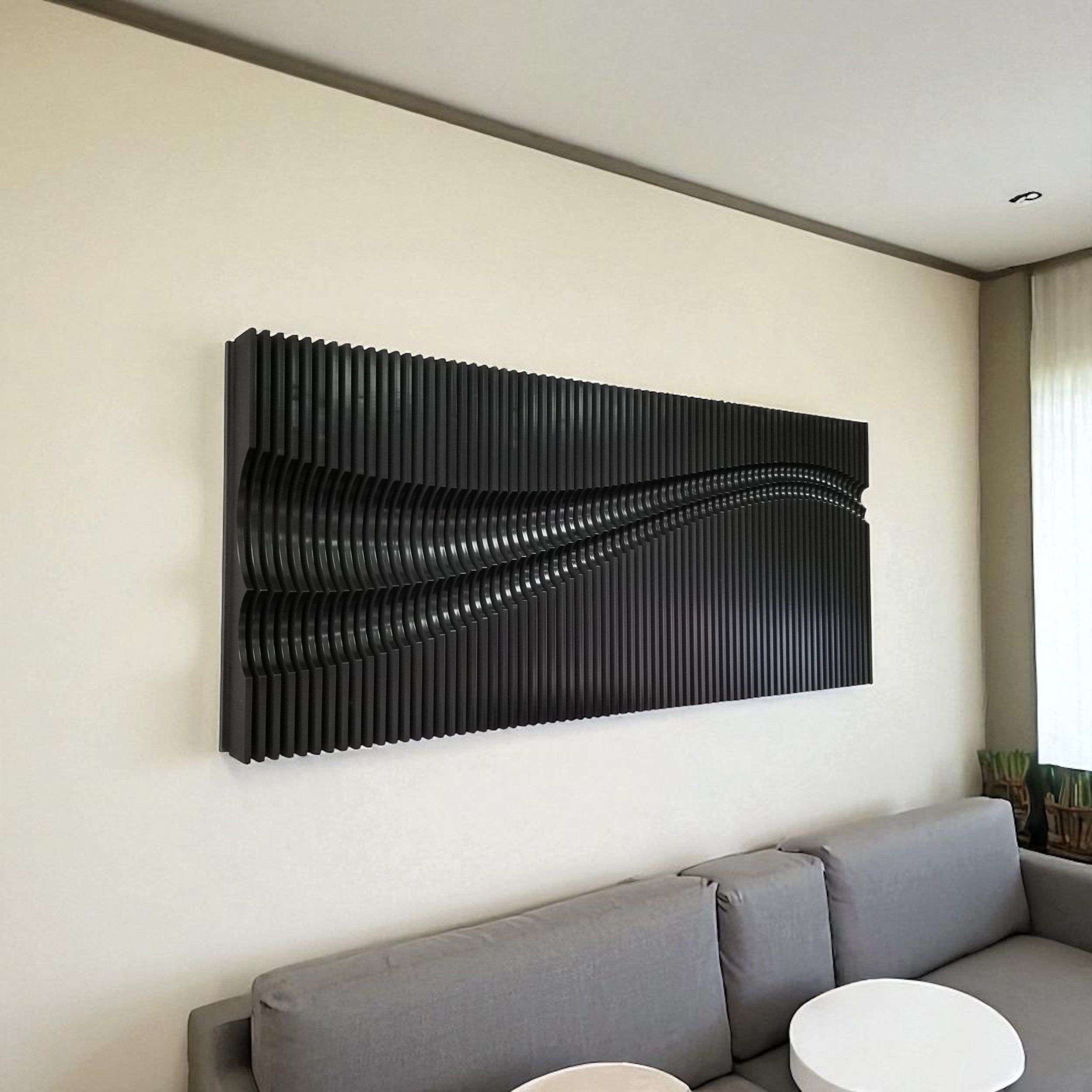 3D Wall Art Abstract Fluid Horizons Parametric