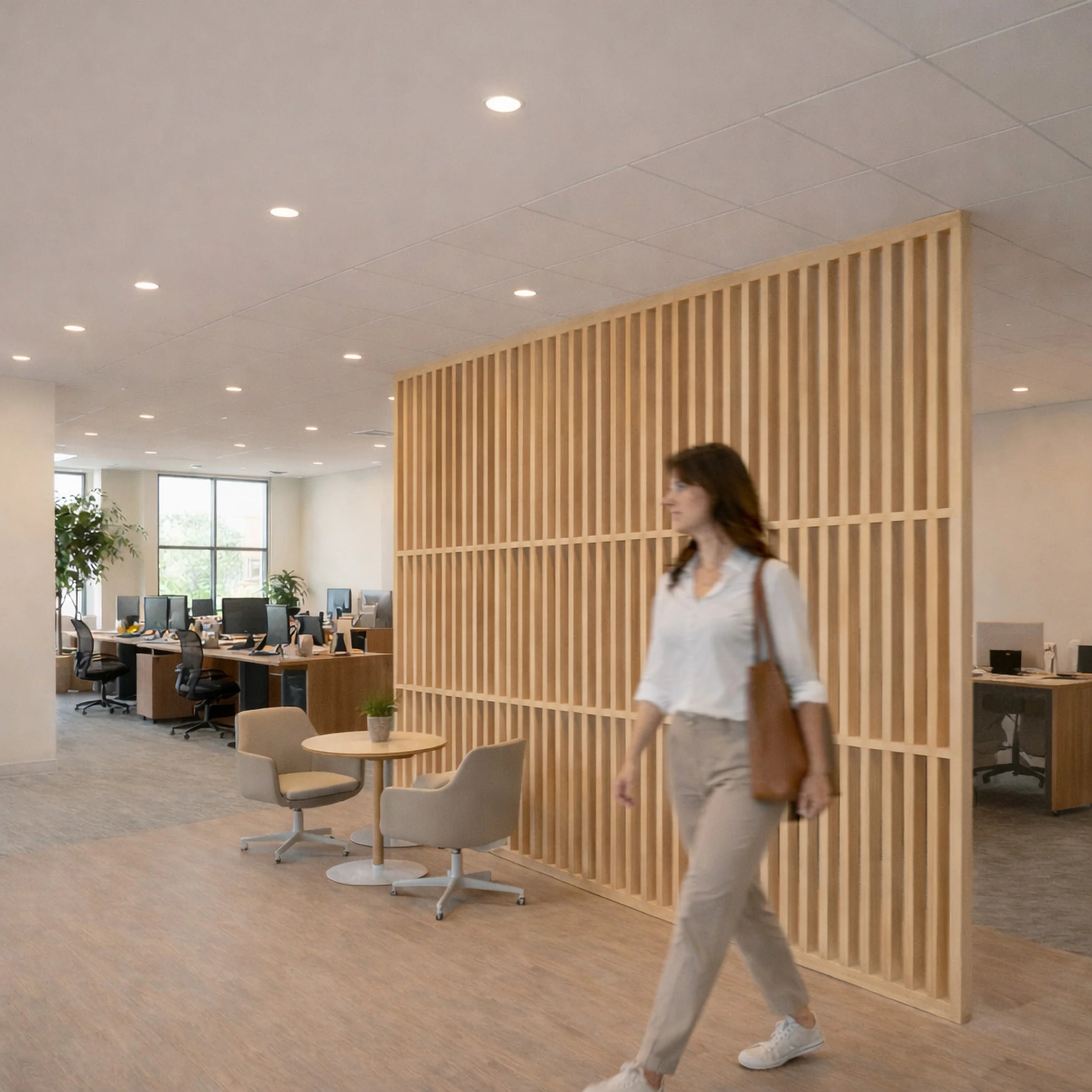 Clio Custom Slatted Partition Wall