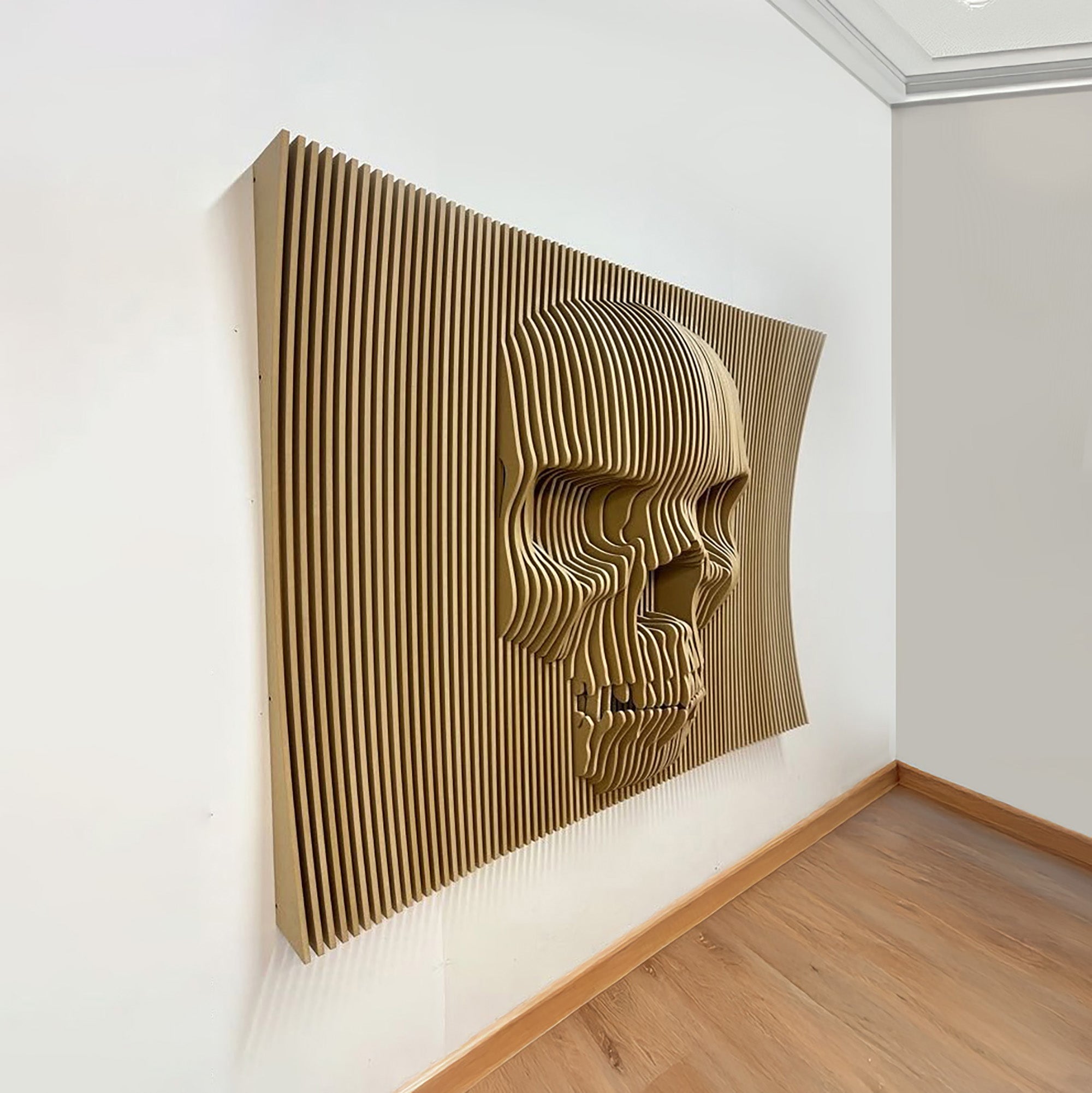 3D Parametric Skull Wall Sculpture  3D Wall Art.